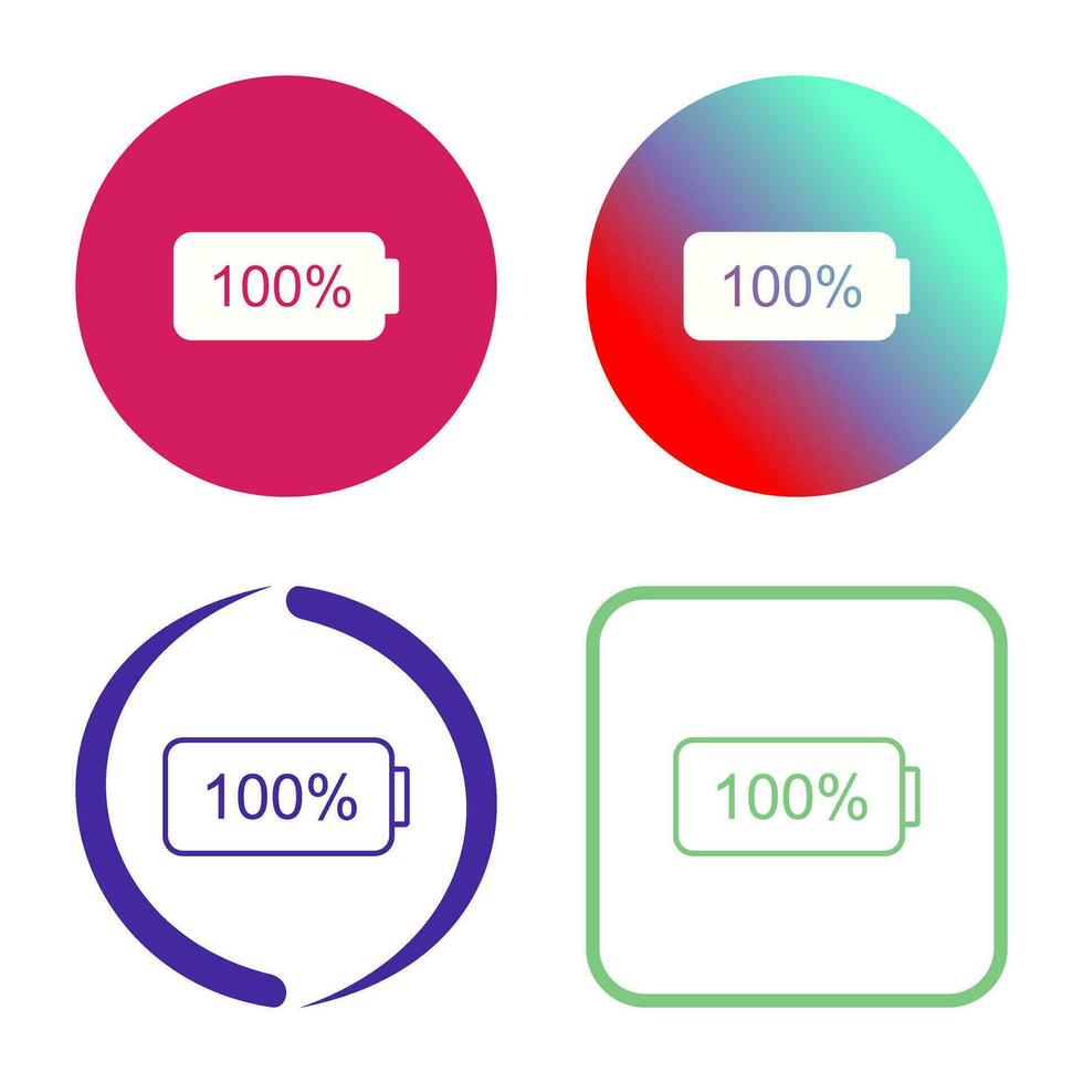 Unique Full Battery Vector Icon