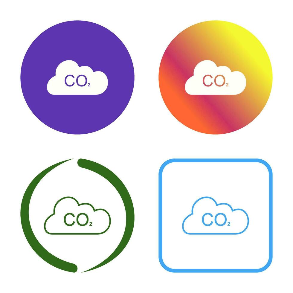 icono de vector de dióxido de carbono