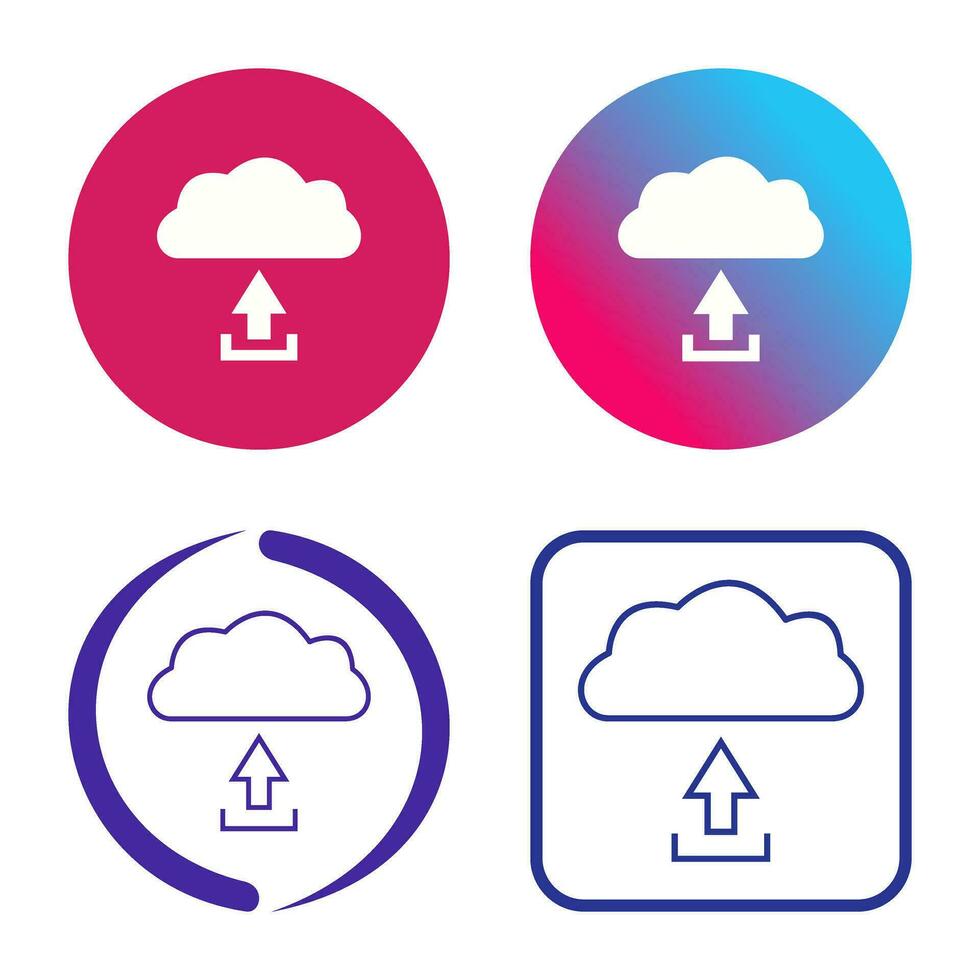 Unique Upload to Cloud Vector Icon