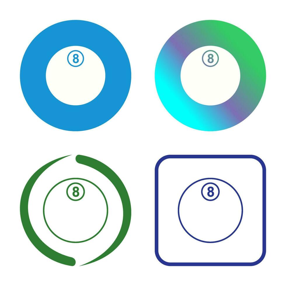 Unique Eight Ball Vector Icon