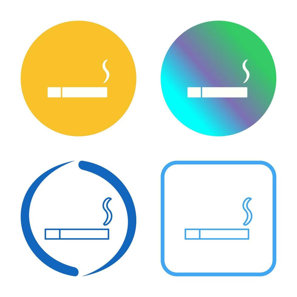 Unique Lit Cigarette Vector Icon