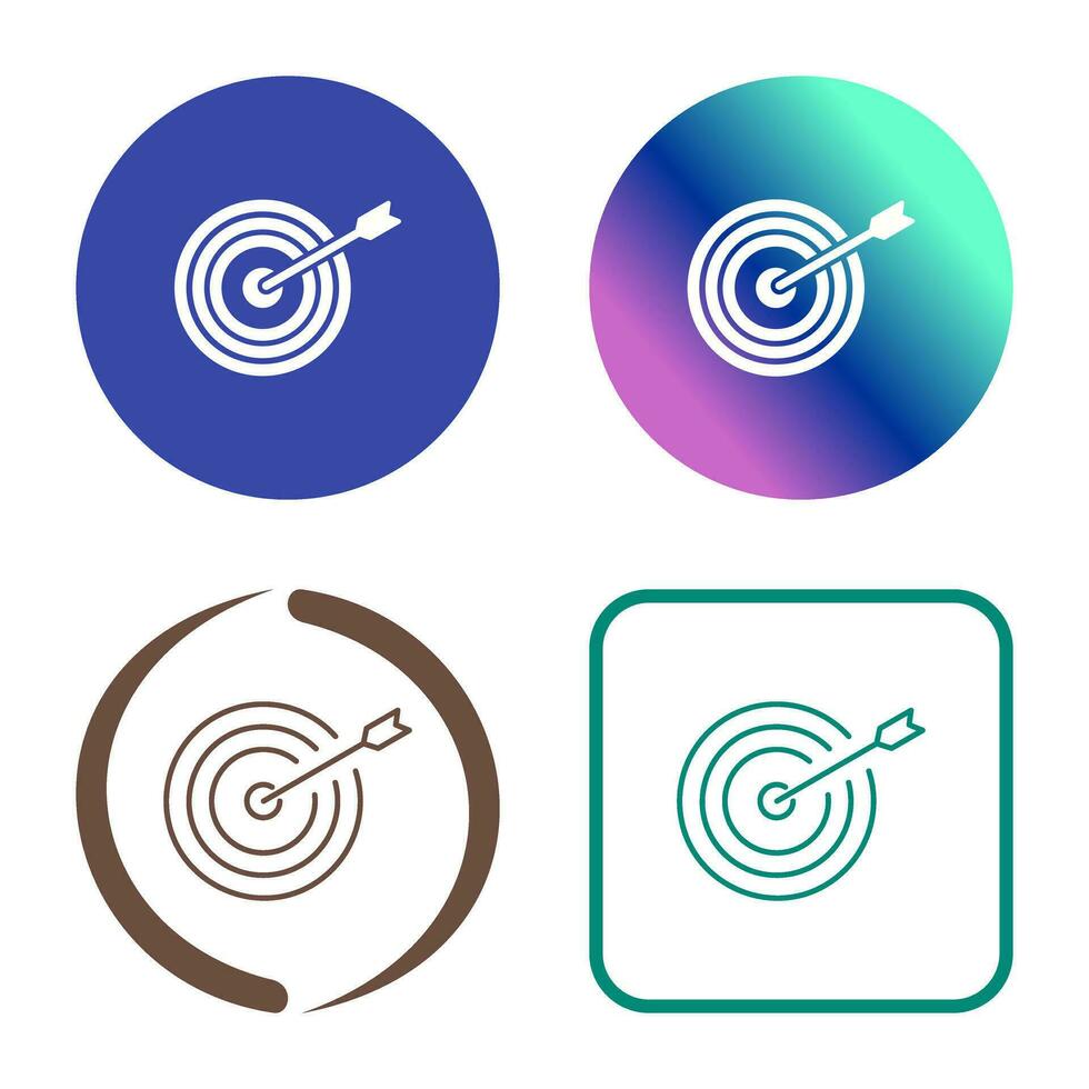 Unique Dartboard Vector Icon