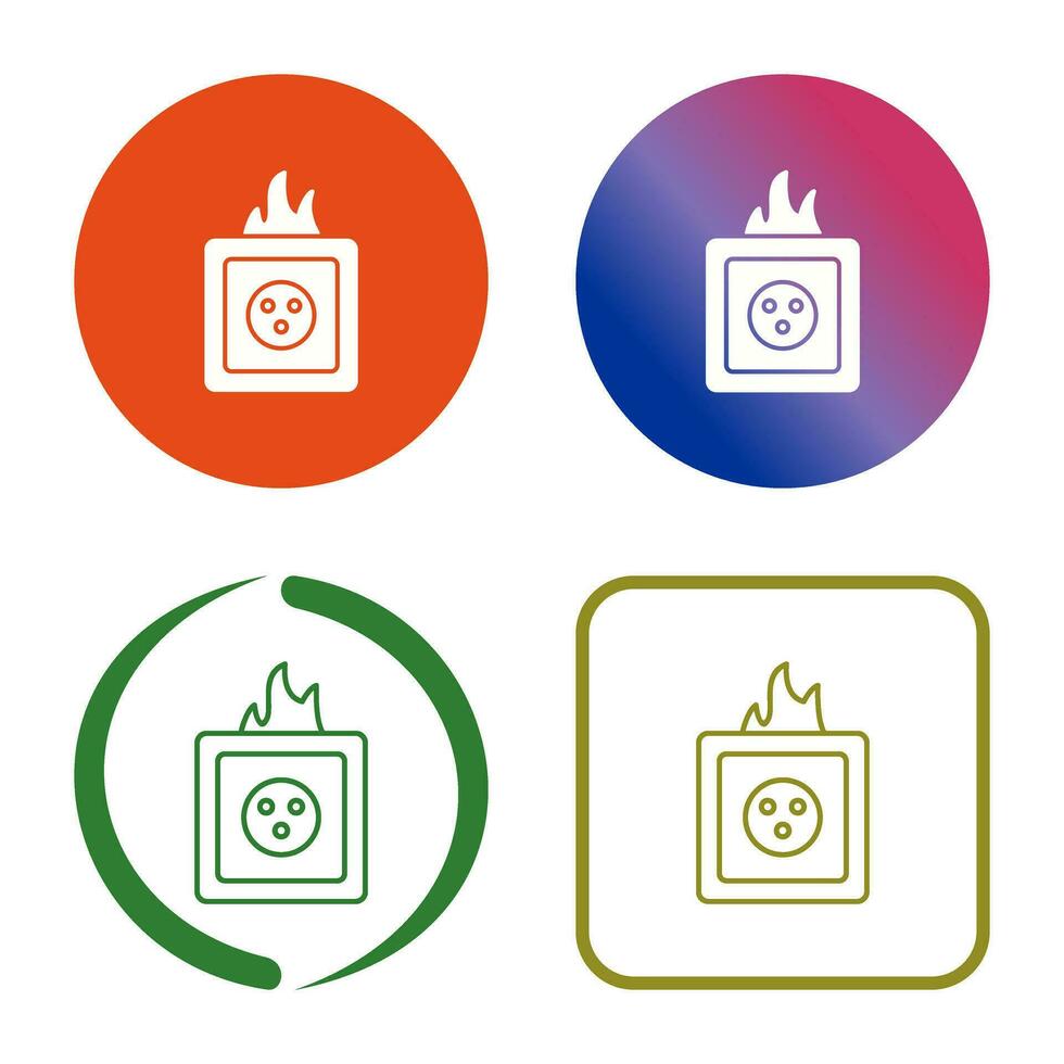 Unique Fire in Socket Vector Icon