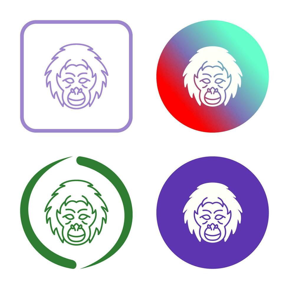 Orangutan Vector Icon