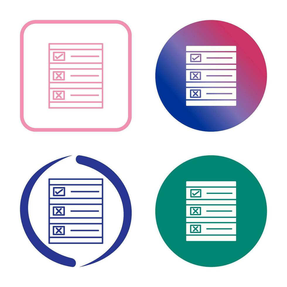 Ballot Paper Vector Icon
