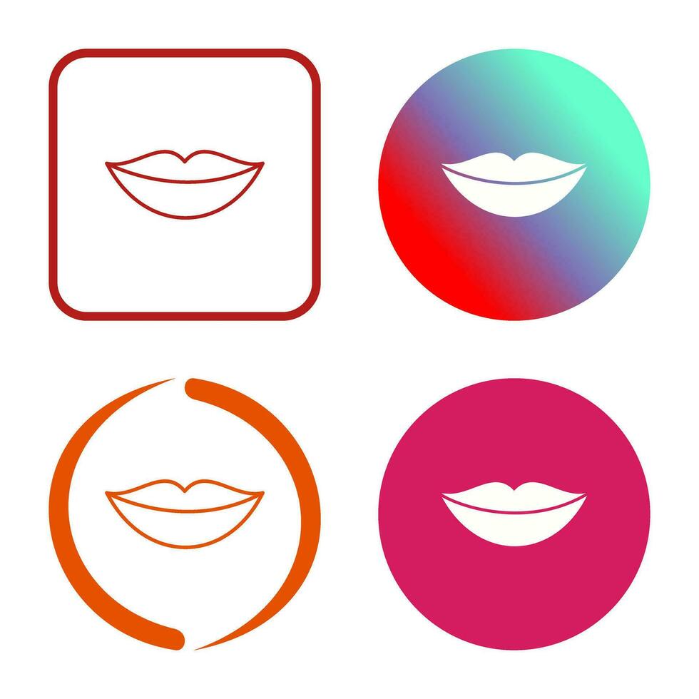 icono de vector de labios