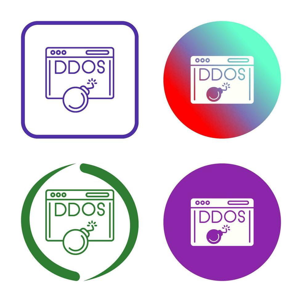 icono de vector de ataque ddos