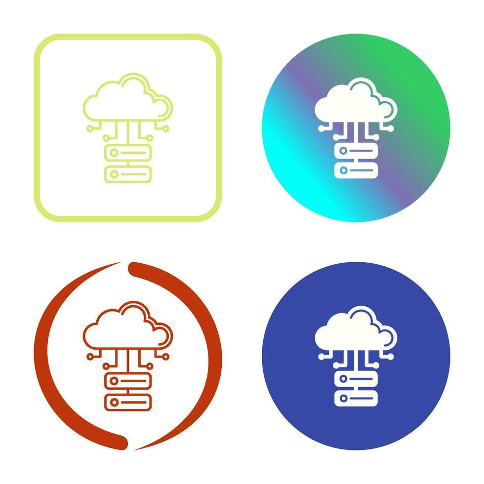 Cloud Database Vector Icon