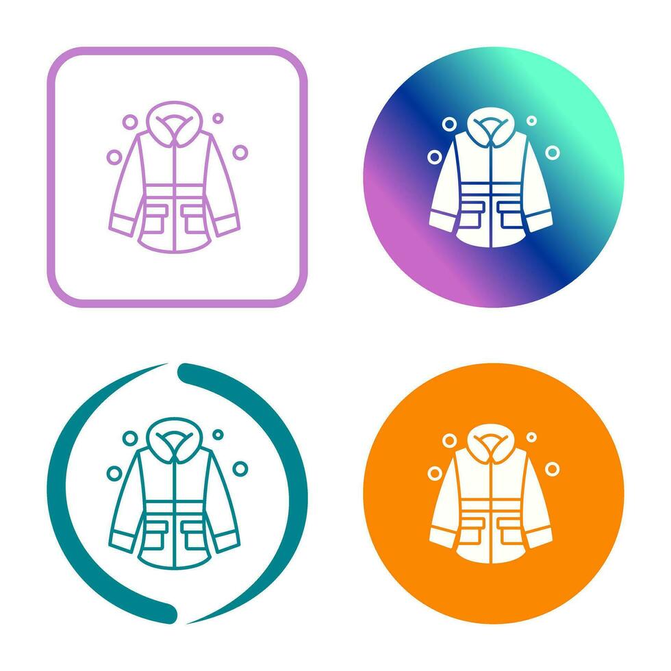 icono de vector de chaqueta de invierno