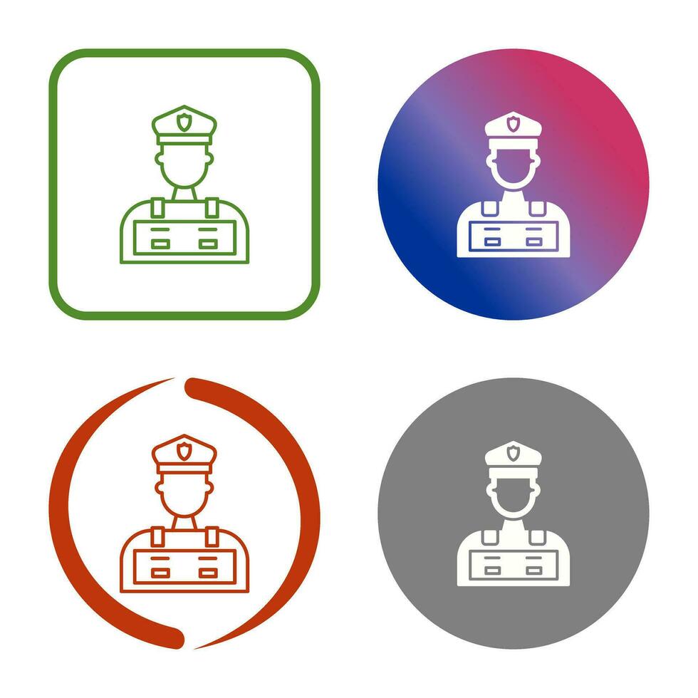 Police Man Vector Icon