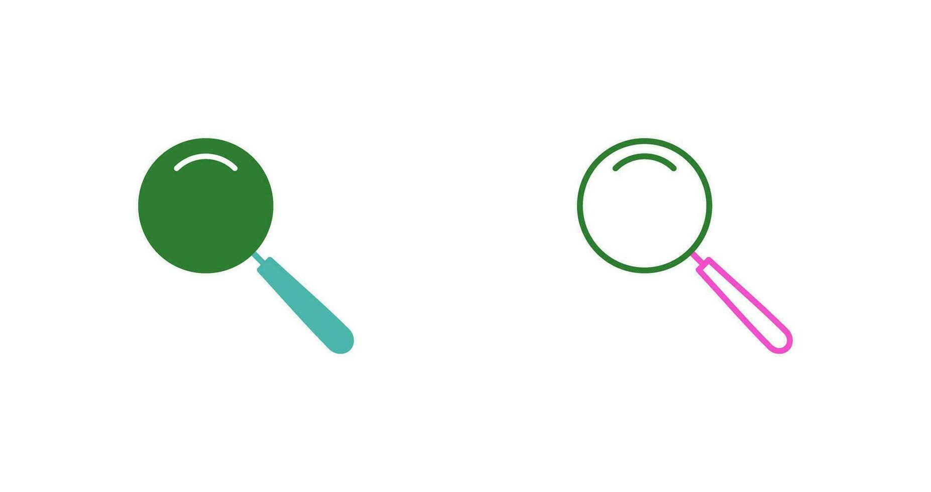 Unique Magnifier Vector Icon