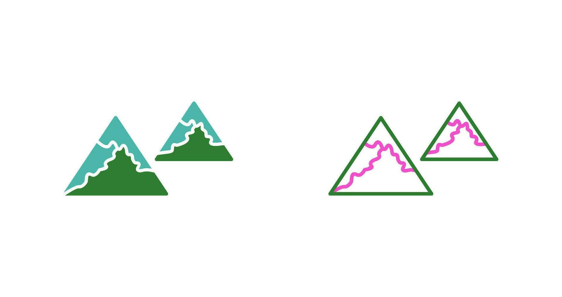 Unique Mountains Vector Icon