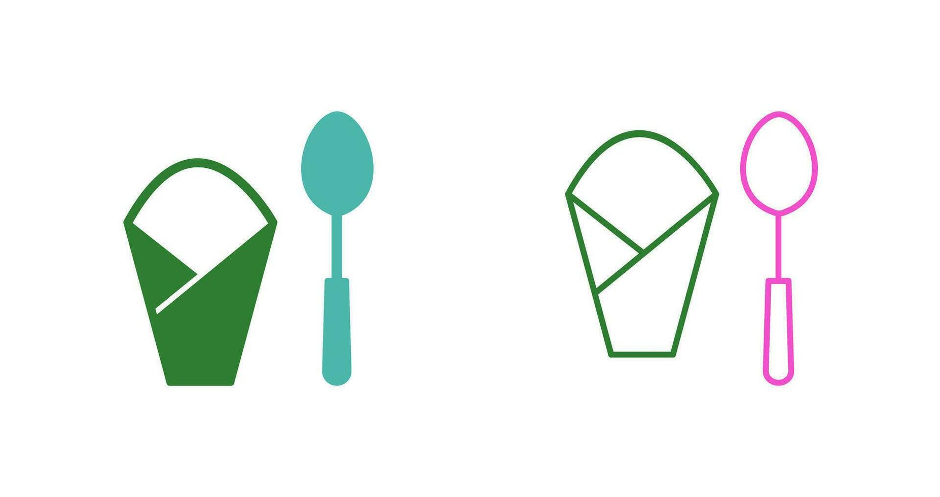 Spoon and Napkin Vector Icon