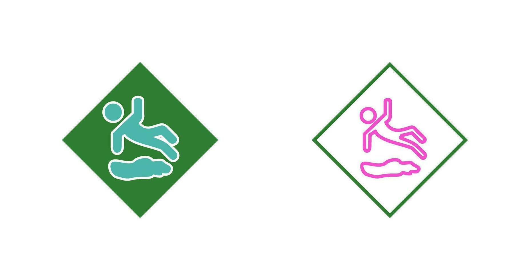 Danger of Slipping Vector Icon