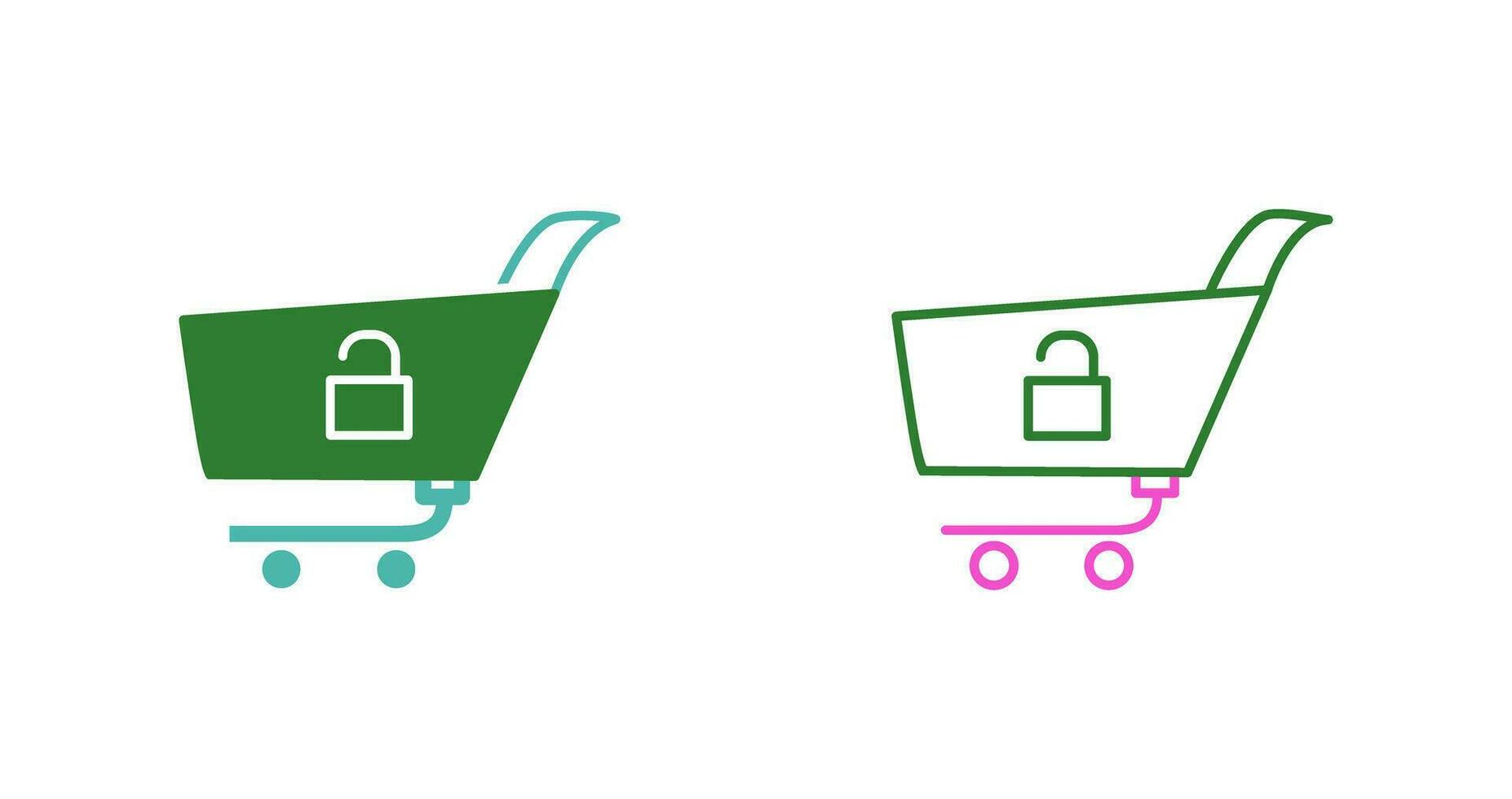 Unique Unlock Cart Vector Icon
