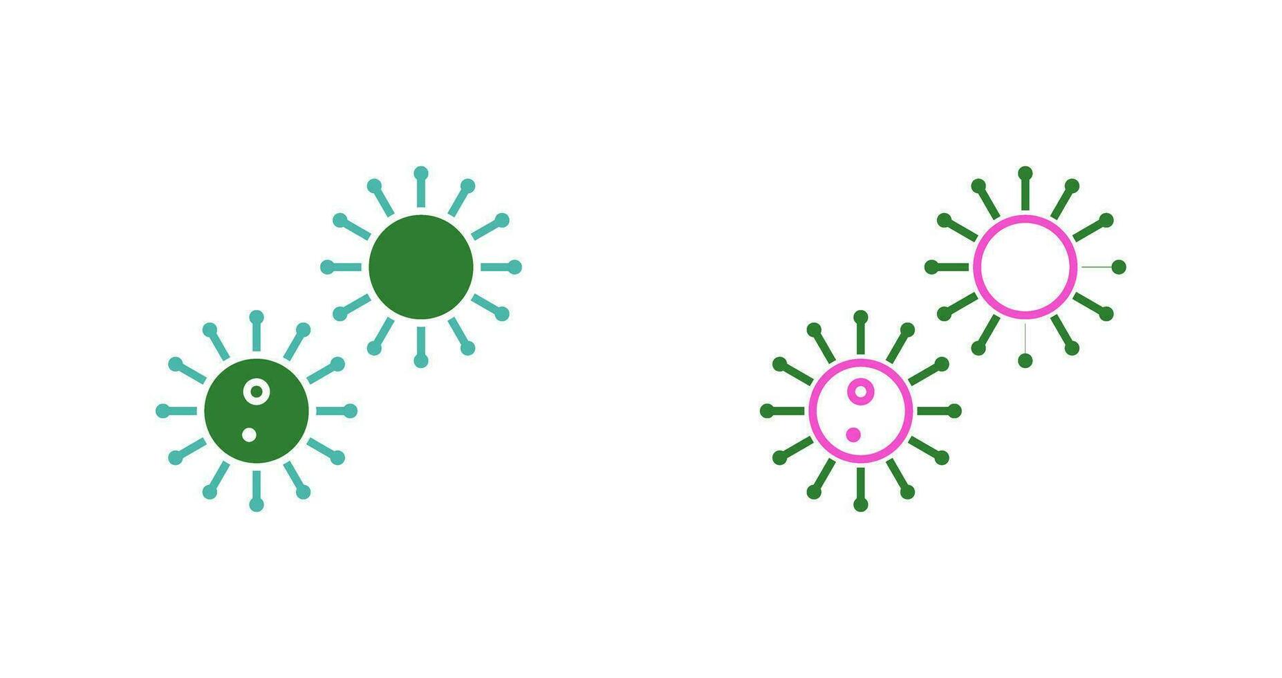 Unique Virus Vector Icon