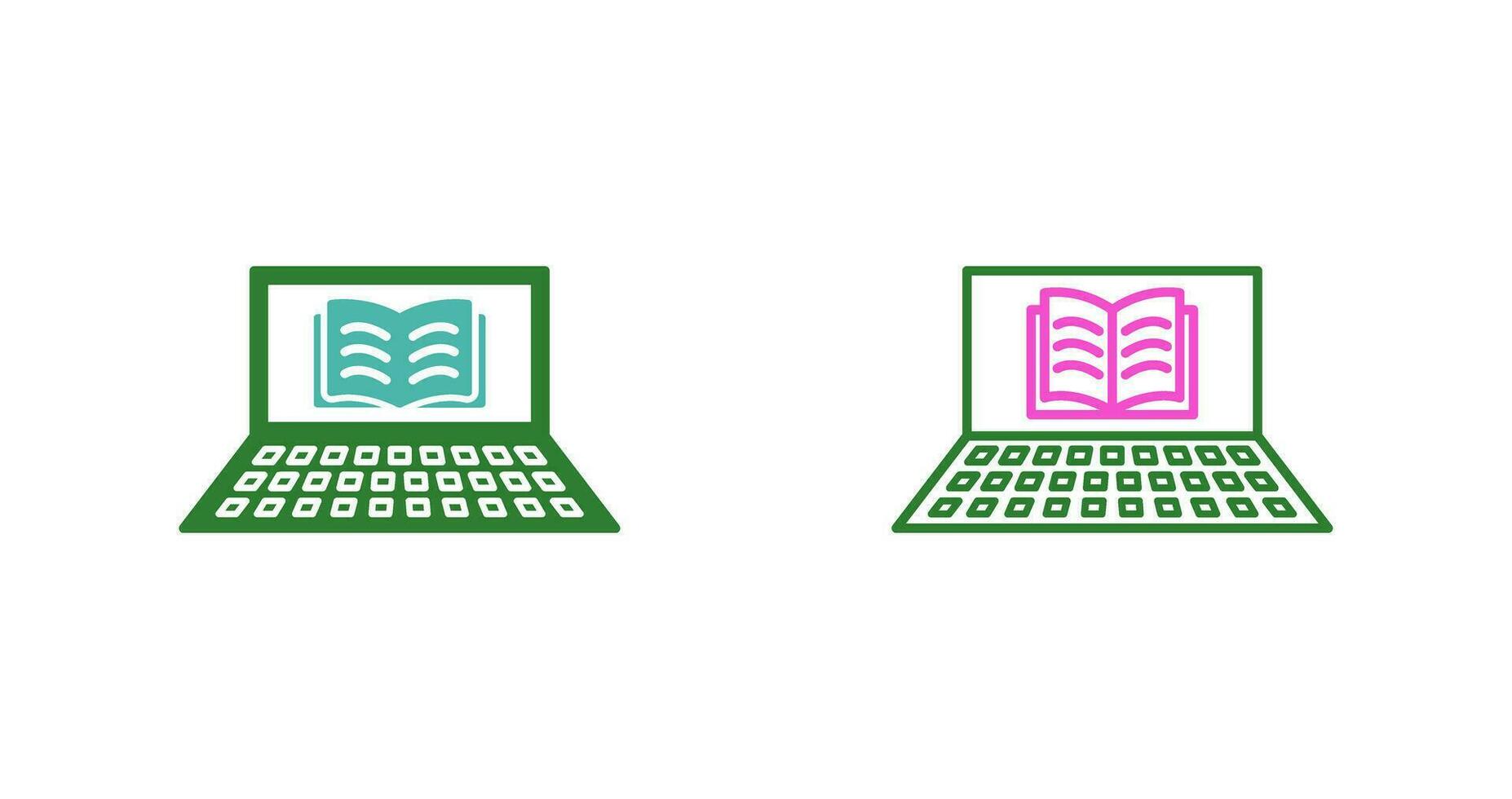 Unique Online Books Vector Icon