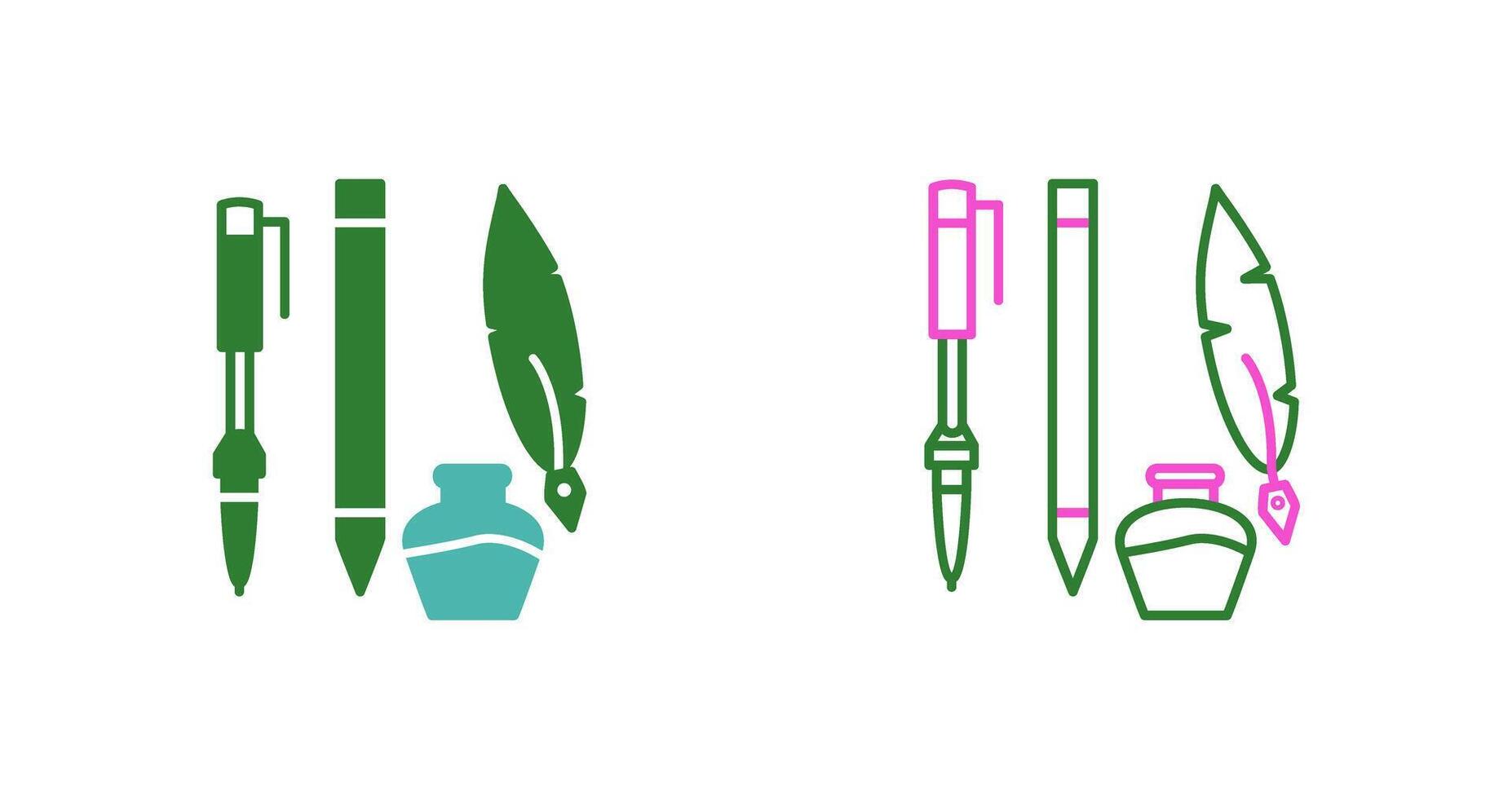 Unique Writing Equipment Vector Icon