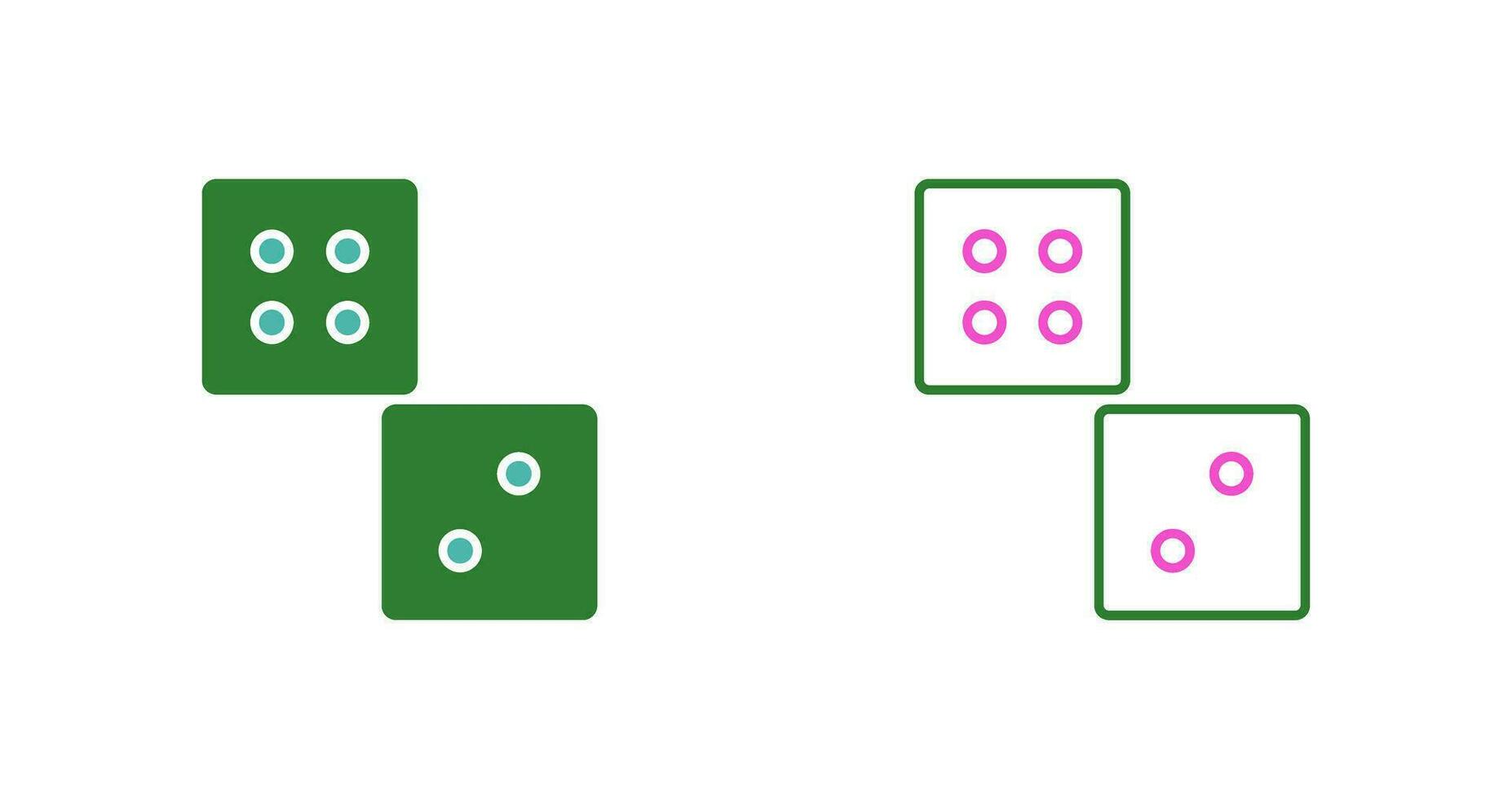 Unique Dice Vector Icon