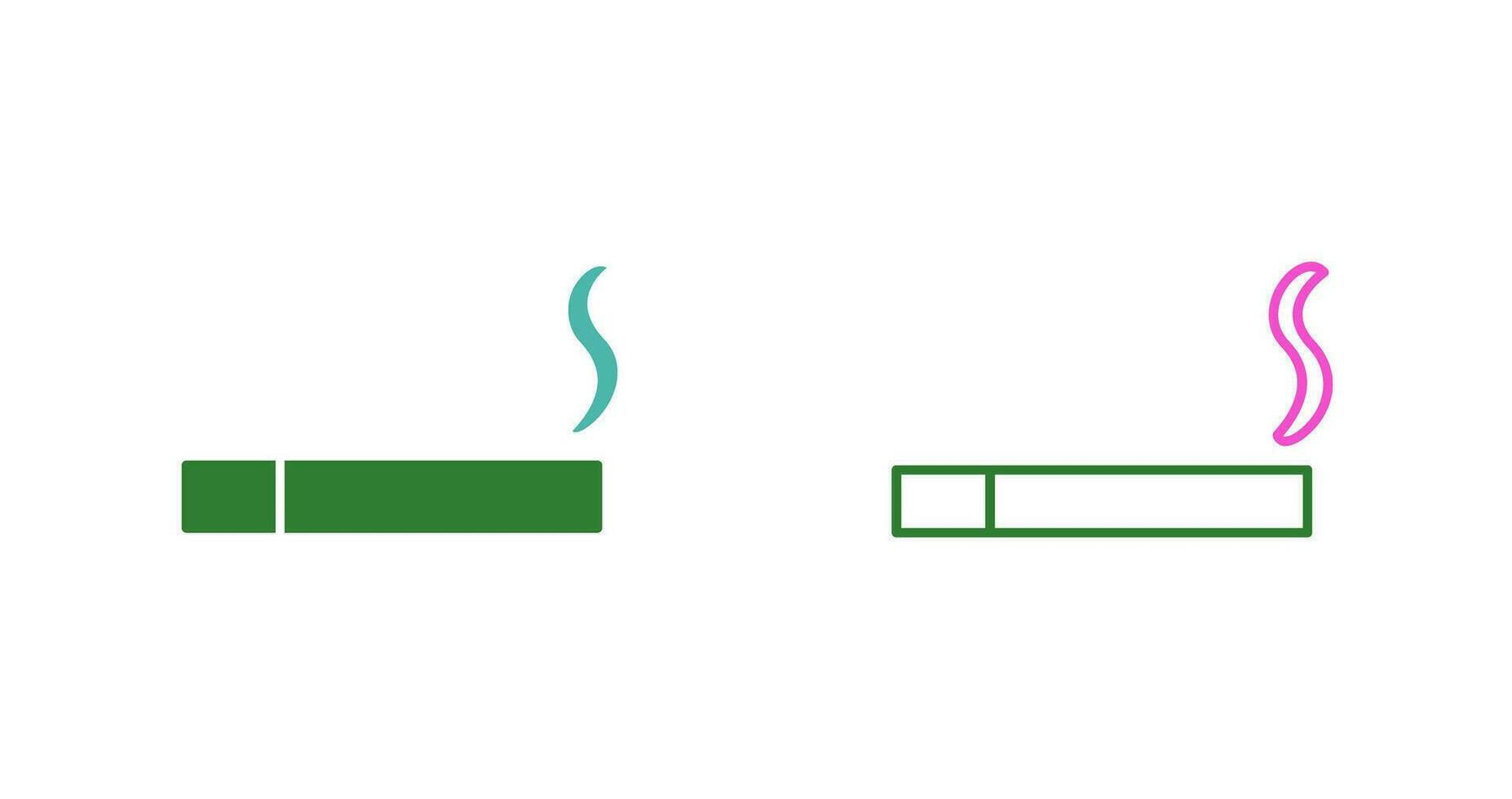 Unique Lit Cigarette Vector Icon
