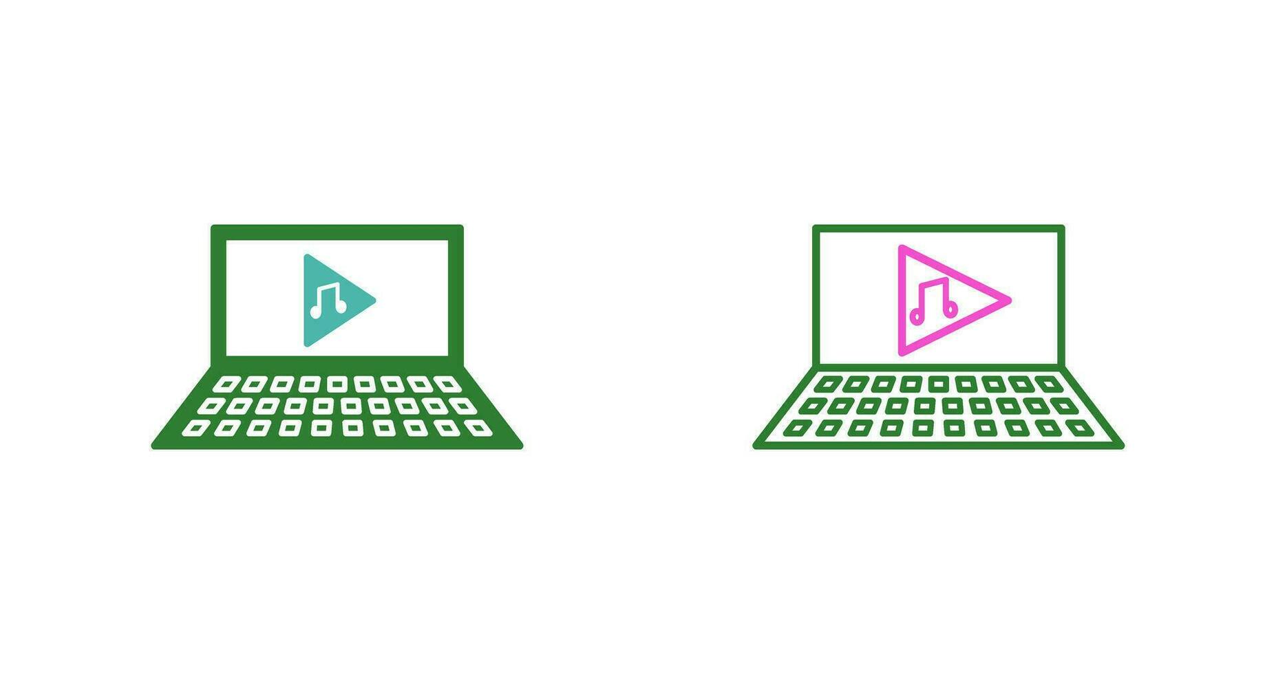 Unique Play Music Vector Icon