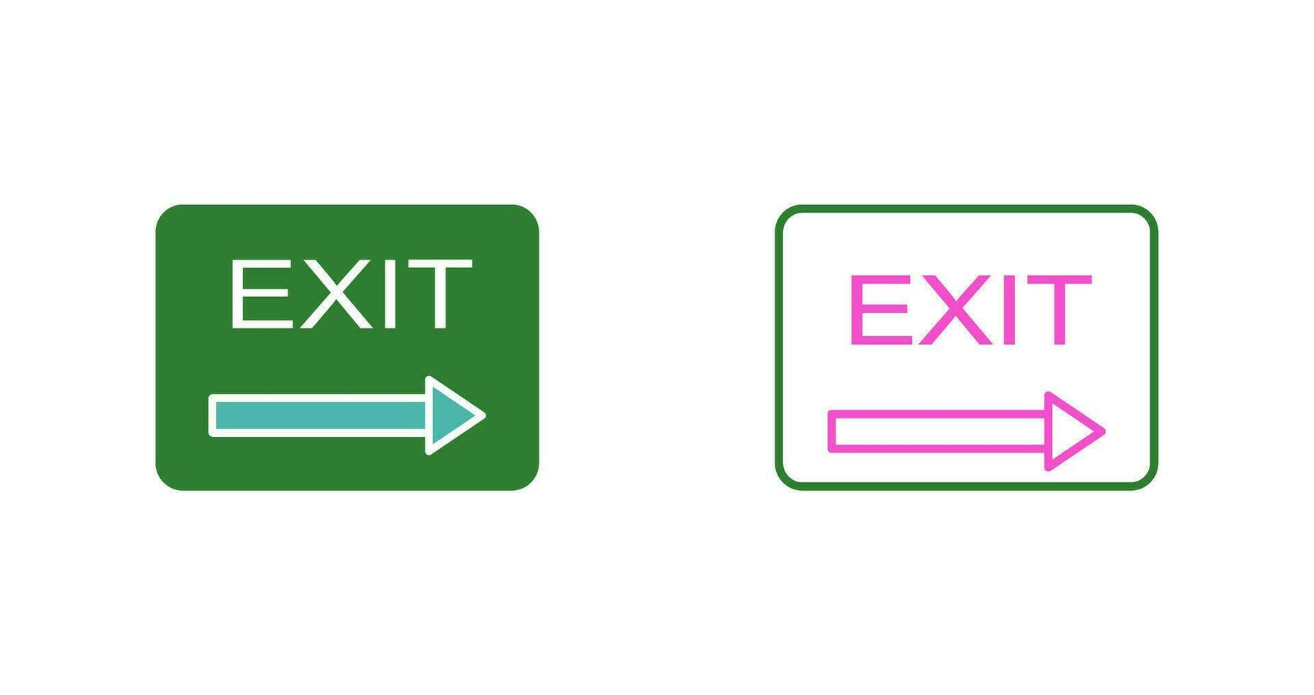 Unique Exit Vector Icon