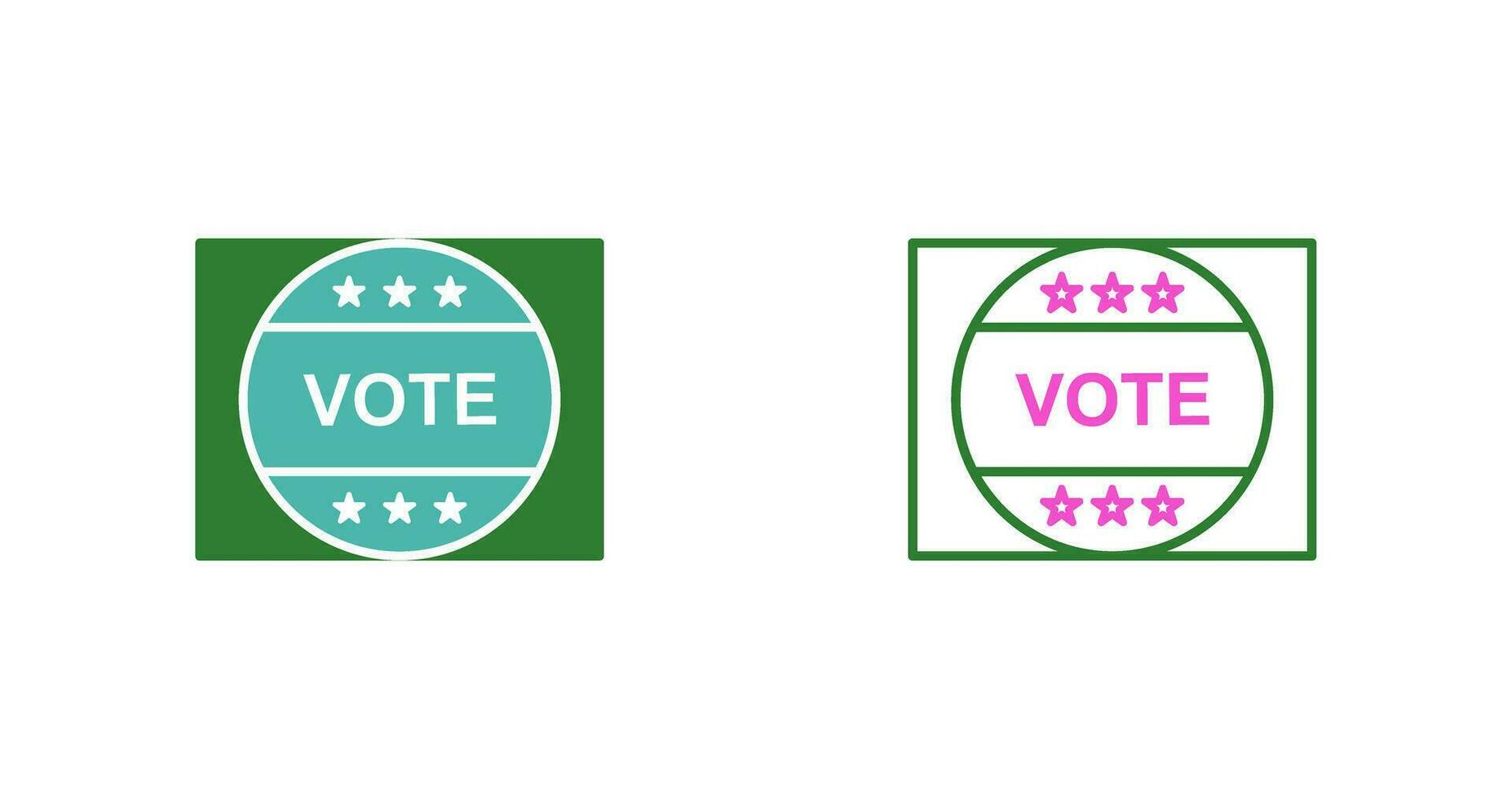 Vote Sticker Vector Icon