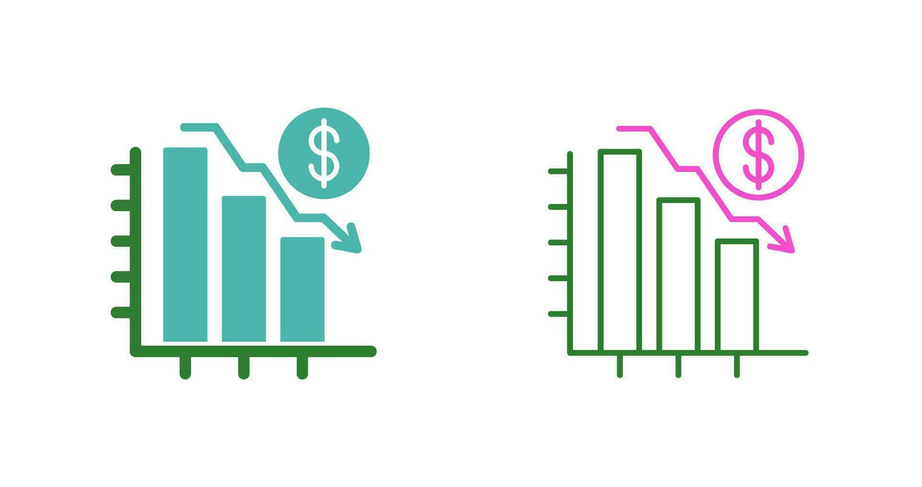 Chart Down Vector Icon