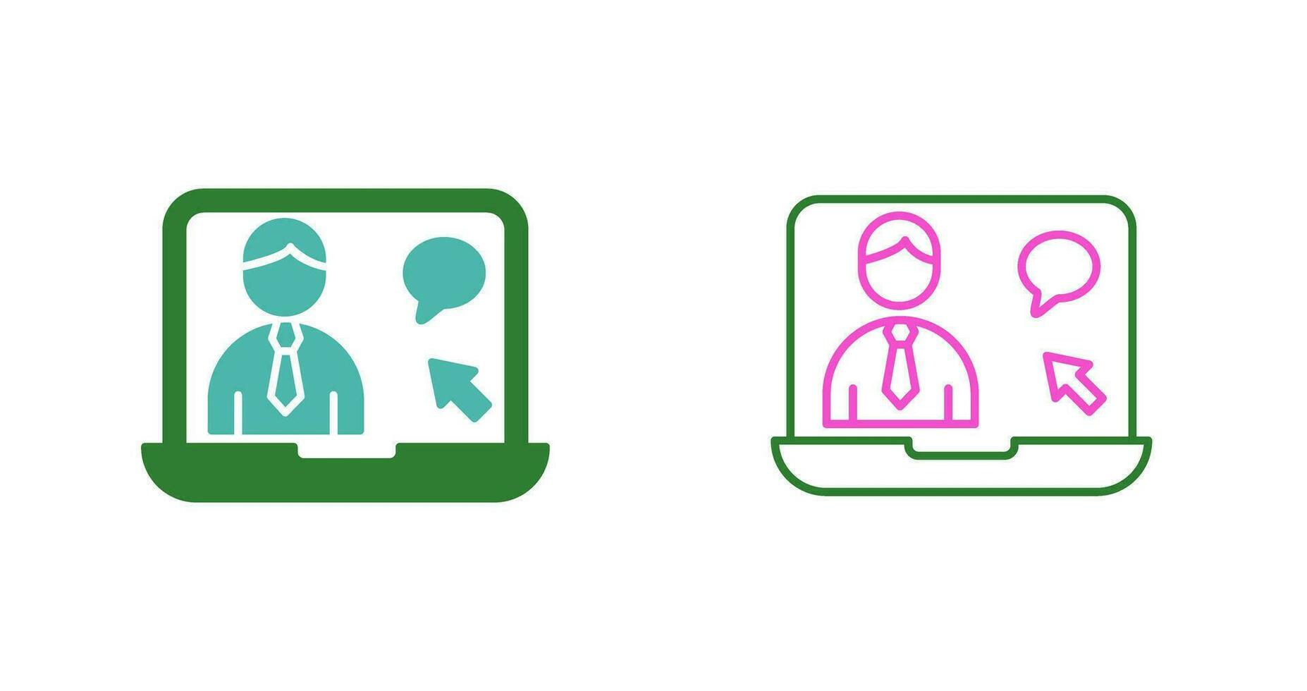 Online Interview Vector Icon