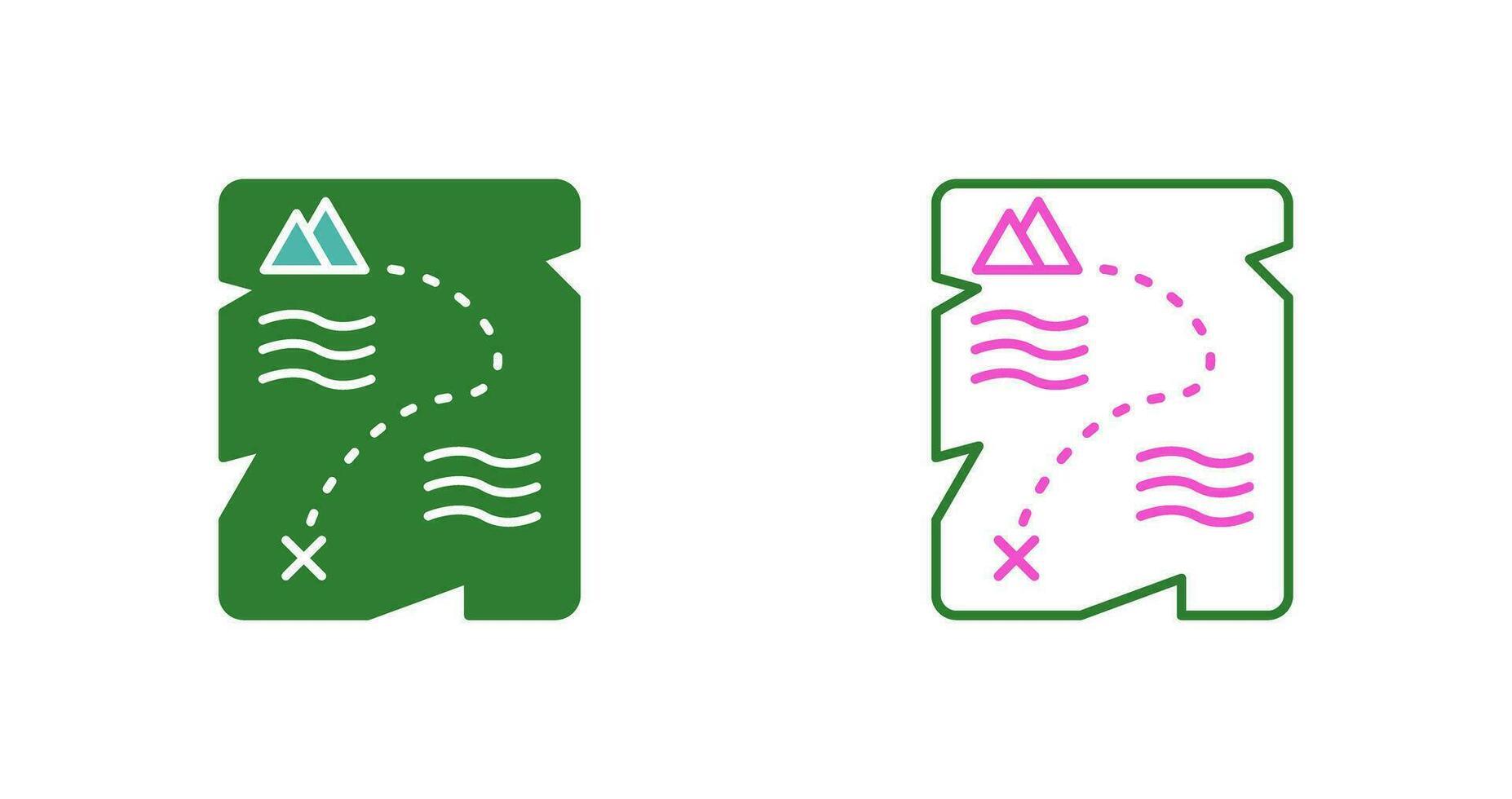 Treasure Map Vector Icon