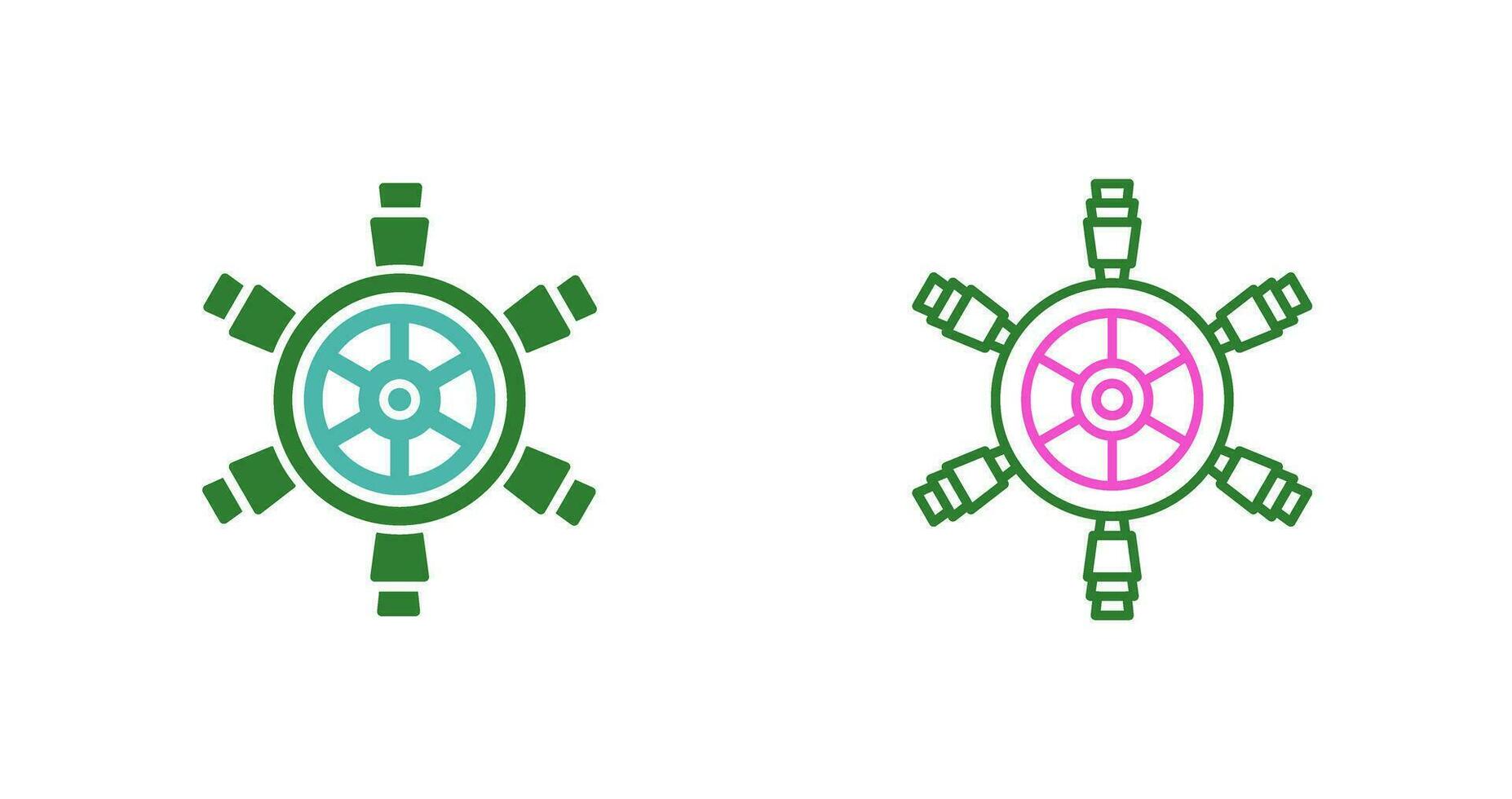 Ship Wheel Vector Icon