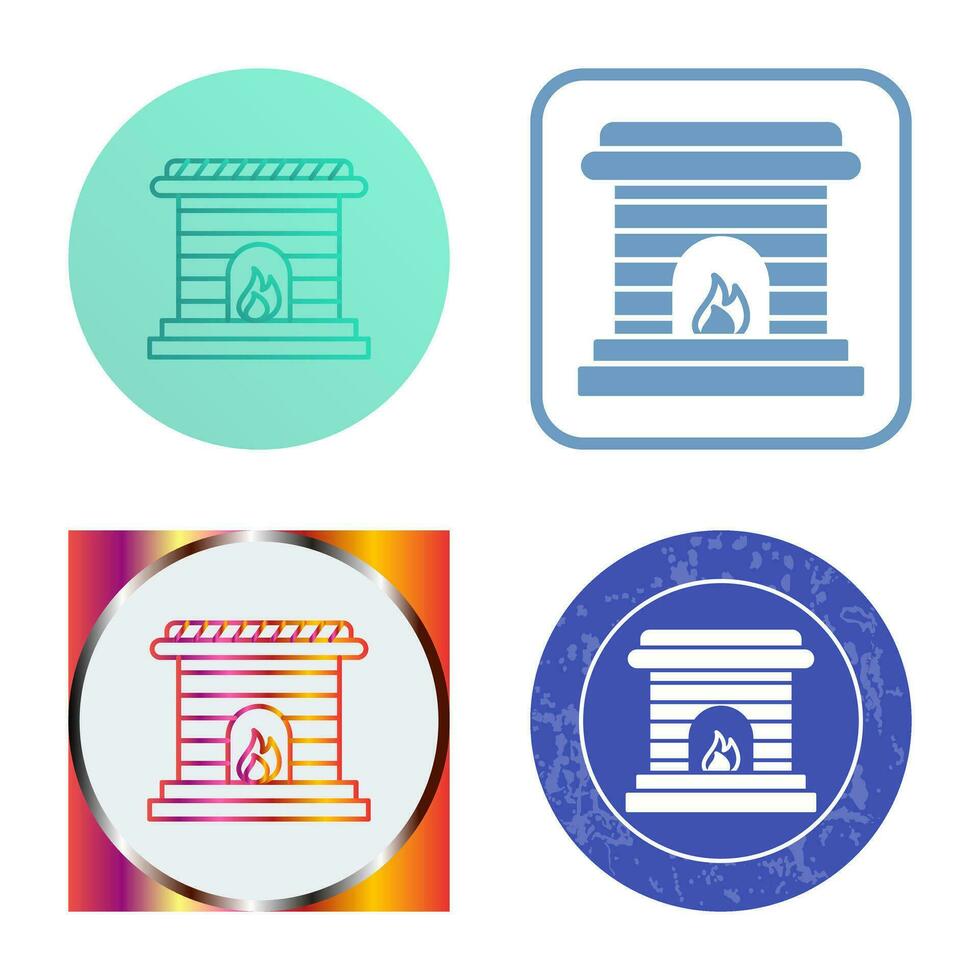 Fireplace Vector Icon