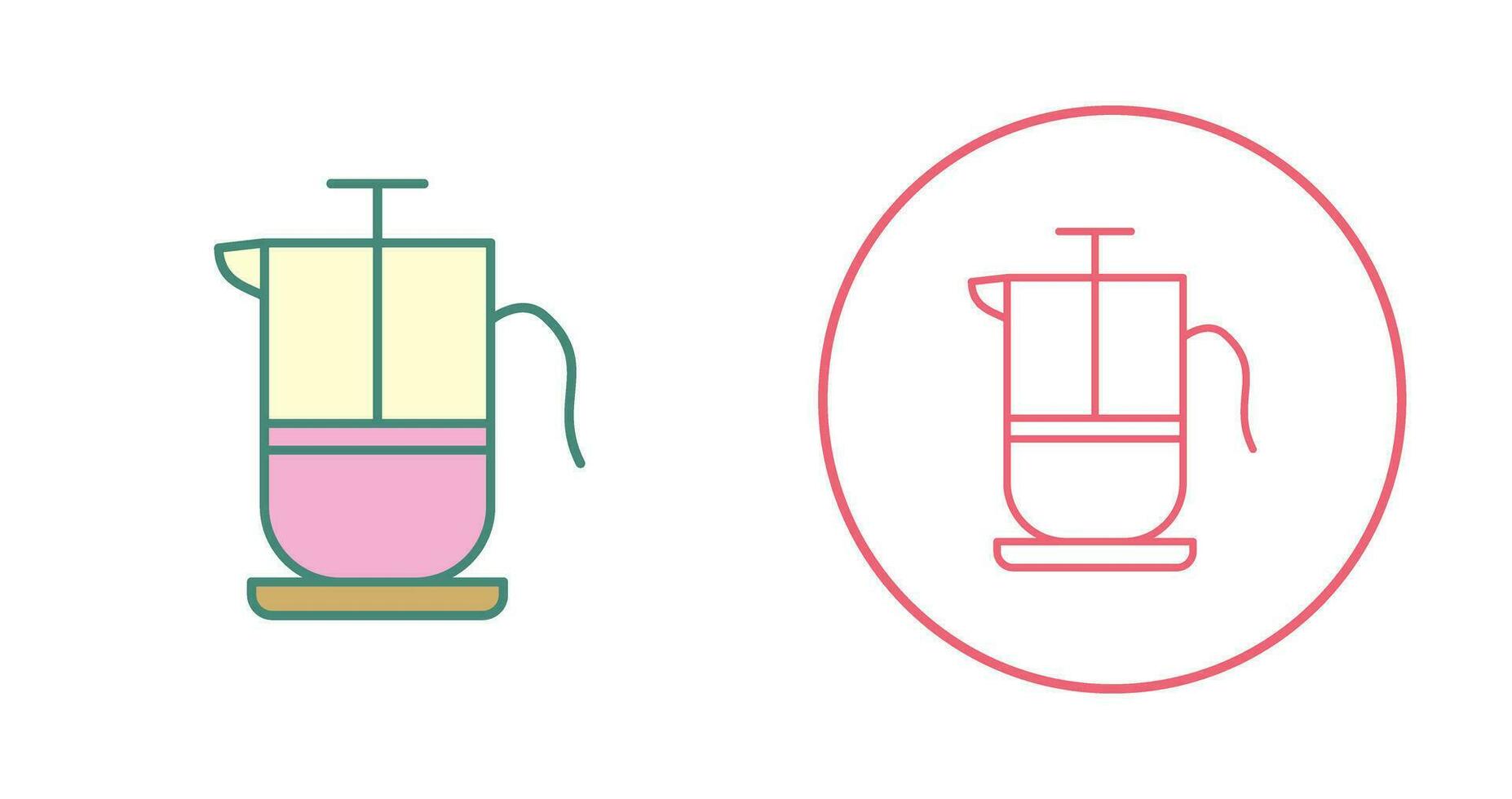 French Press Vector Icon