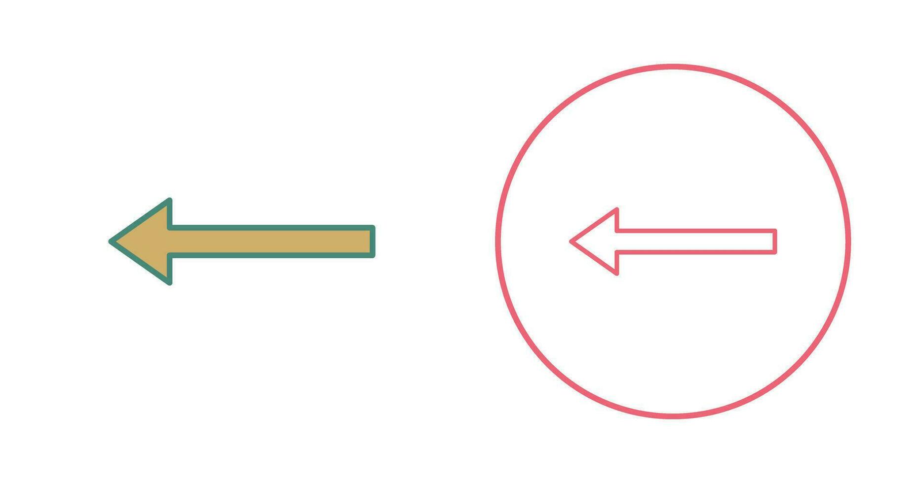Unique Left Arrow Vector Icon