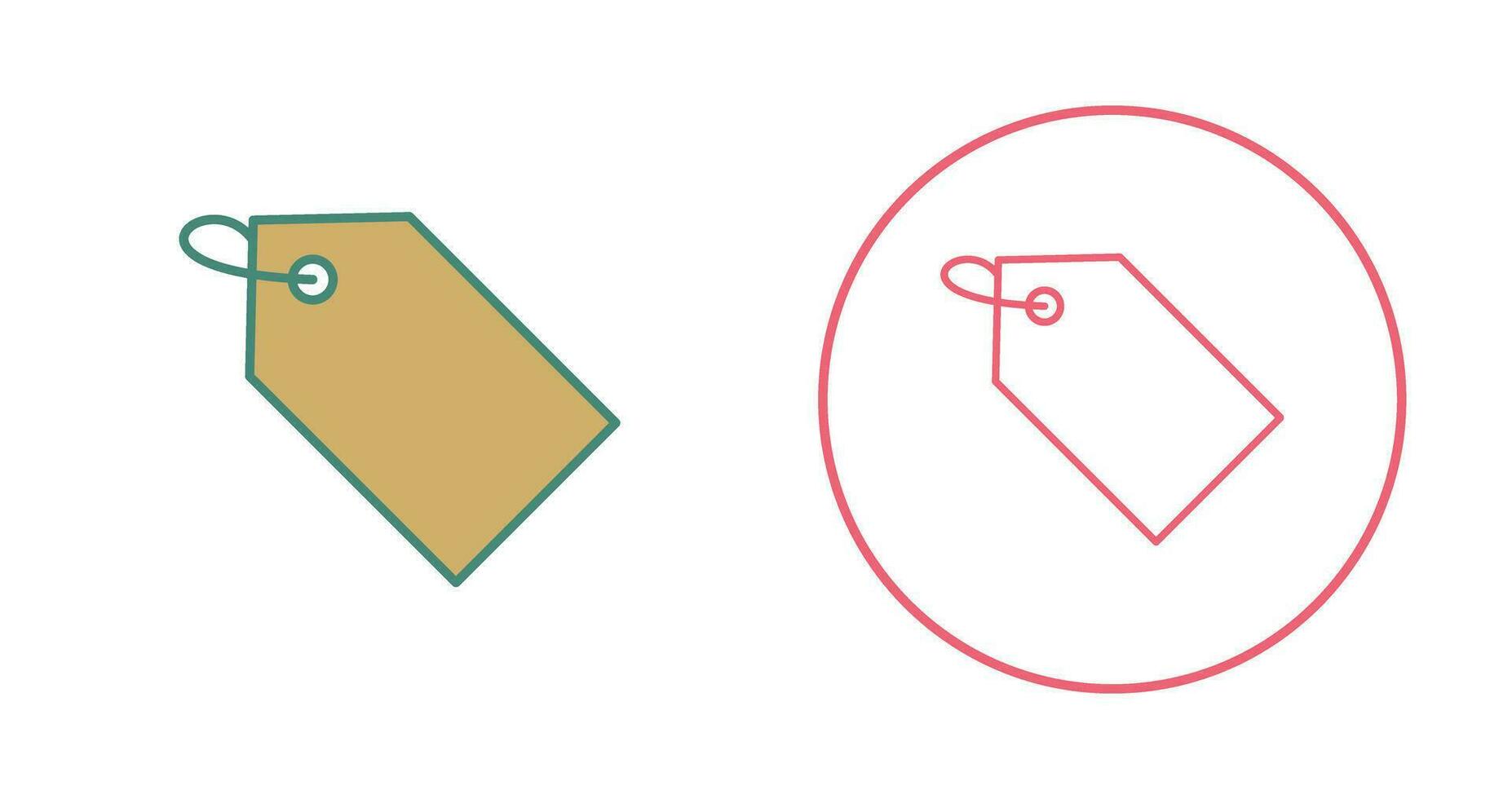 Unique Tag Vector Icon