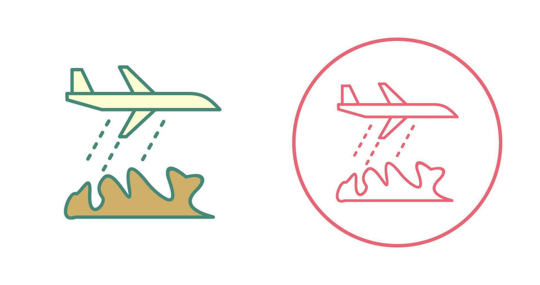 Unique Firefighter Plane Vector Icon