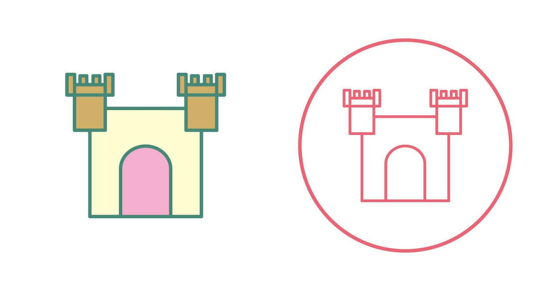 Unique Castle Vector Icon