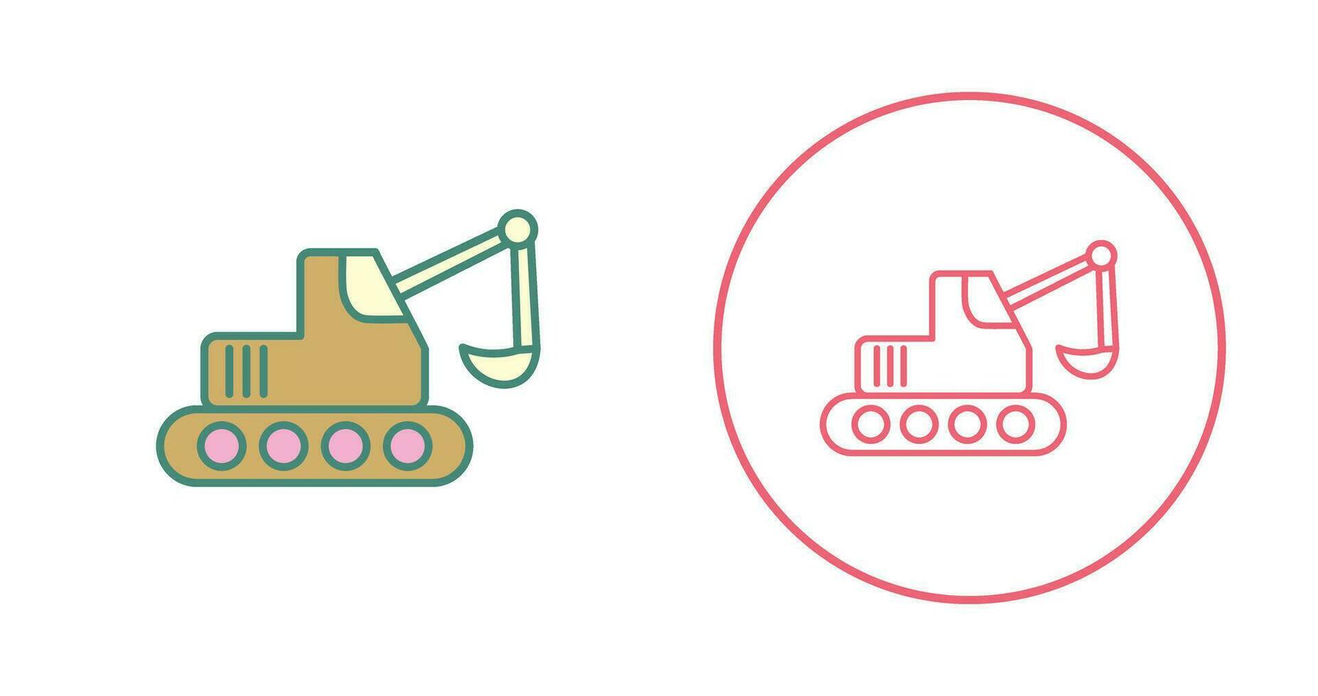 Escavator Vector Icon