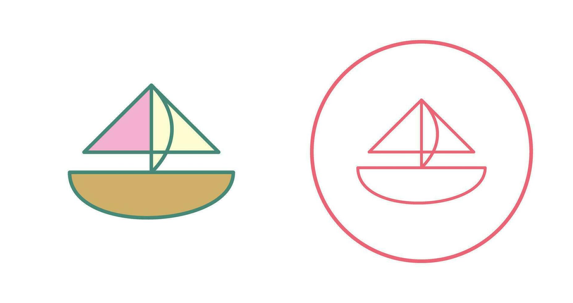 Small Yacht Vector Icon