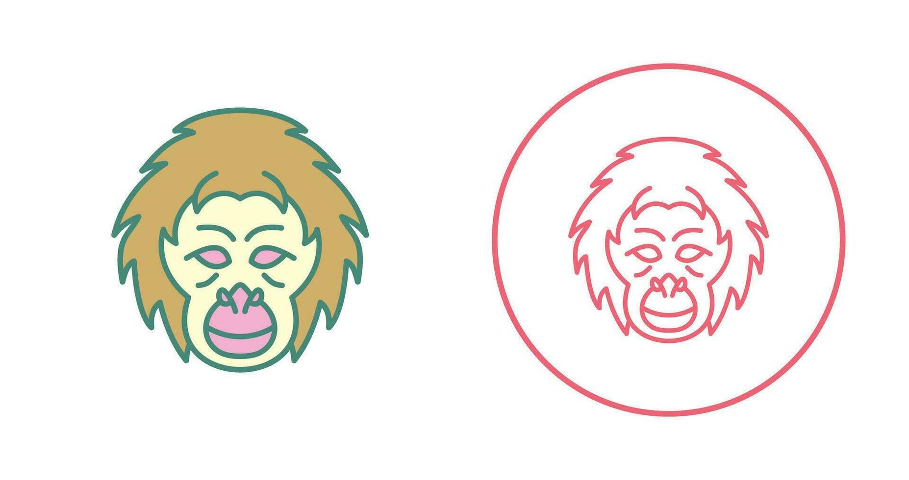 Orangutan Vector Icon