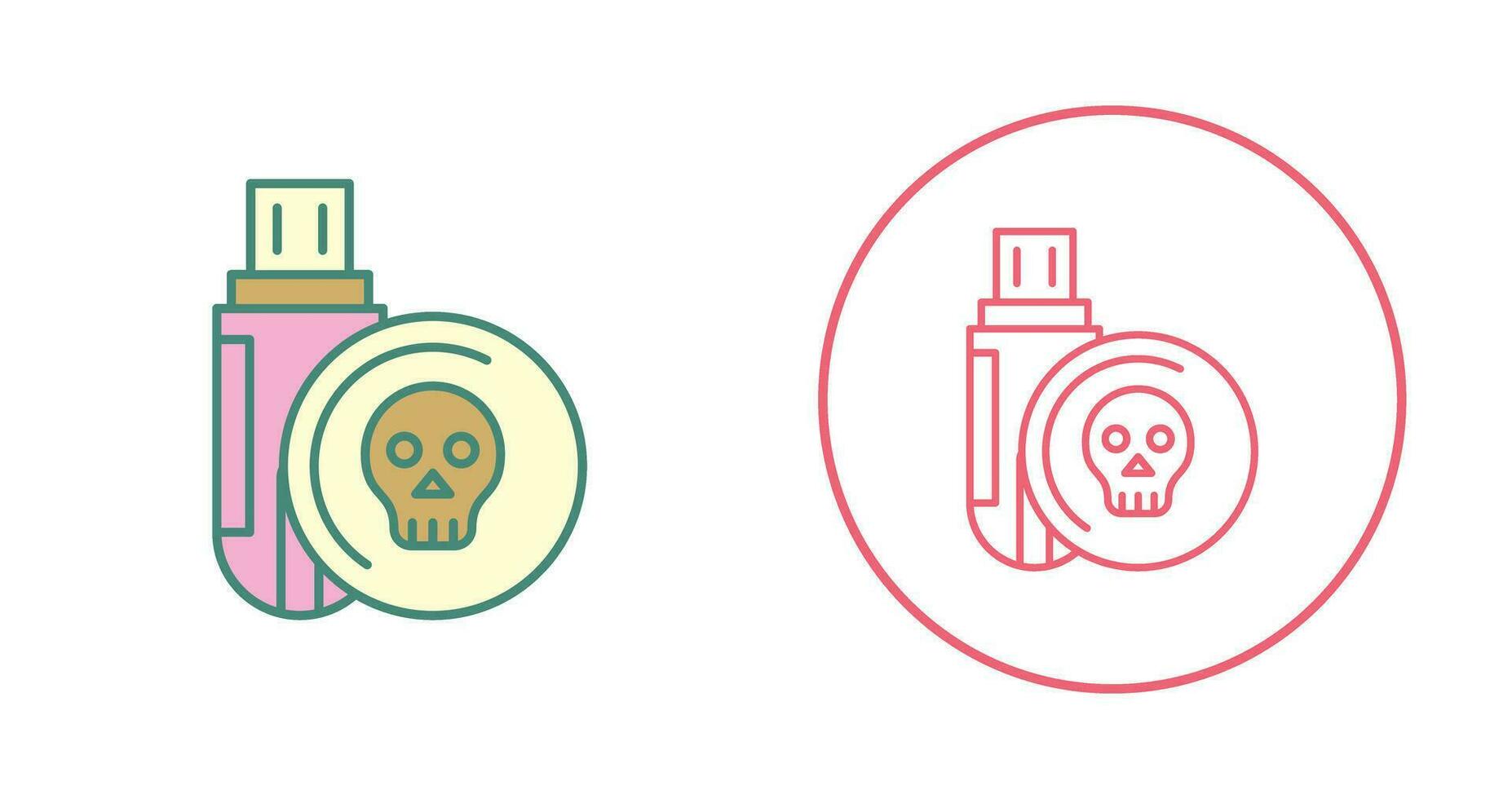 Infected Usb Drive Vector Icon