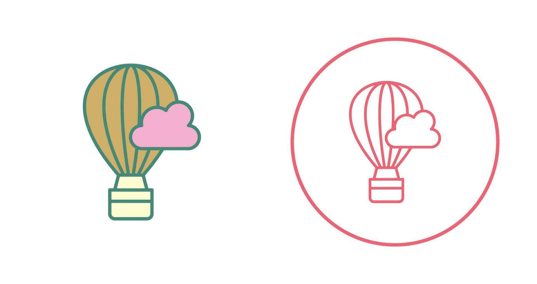 Hot Air Baloon Vector Icon