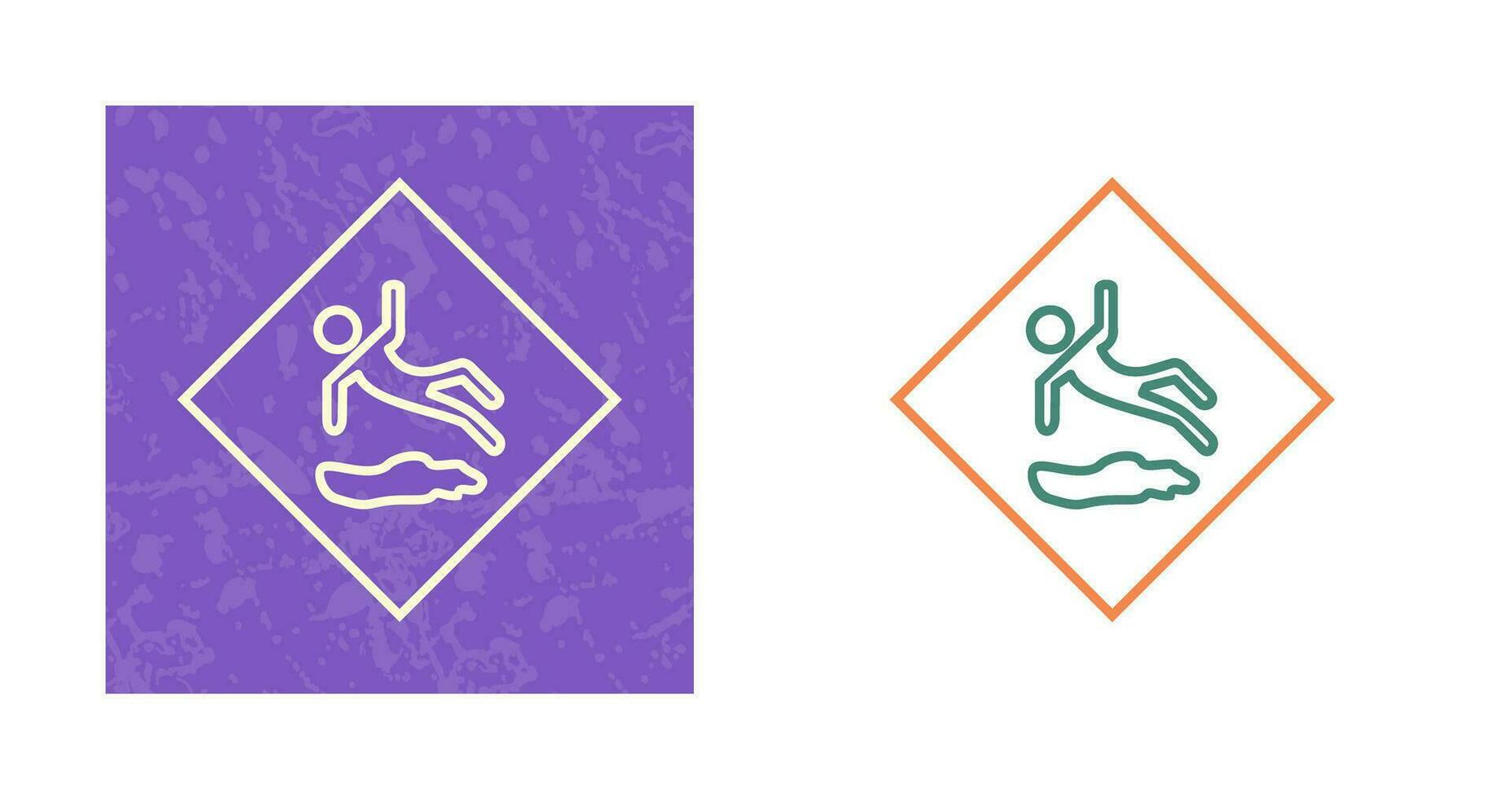 Danger of Slipping Vector Icon