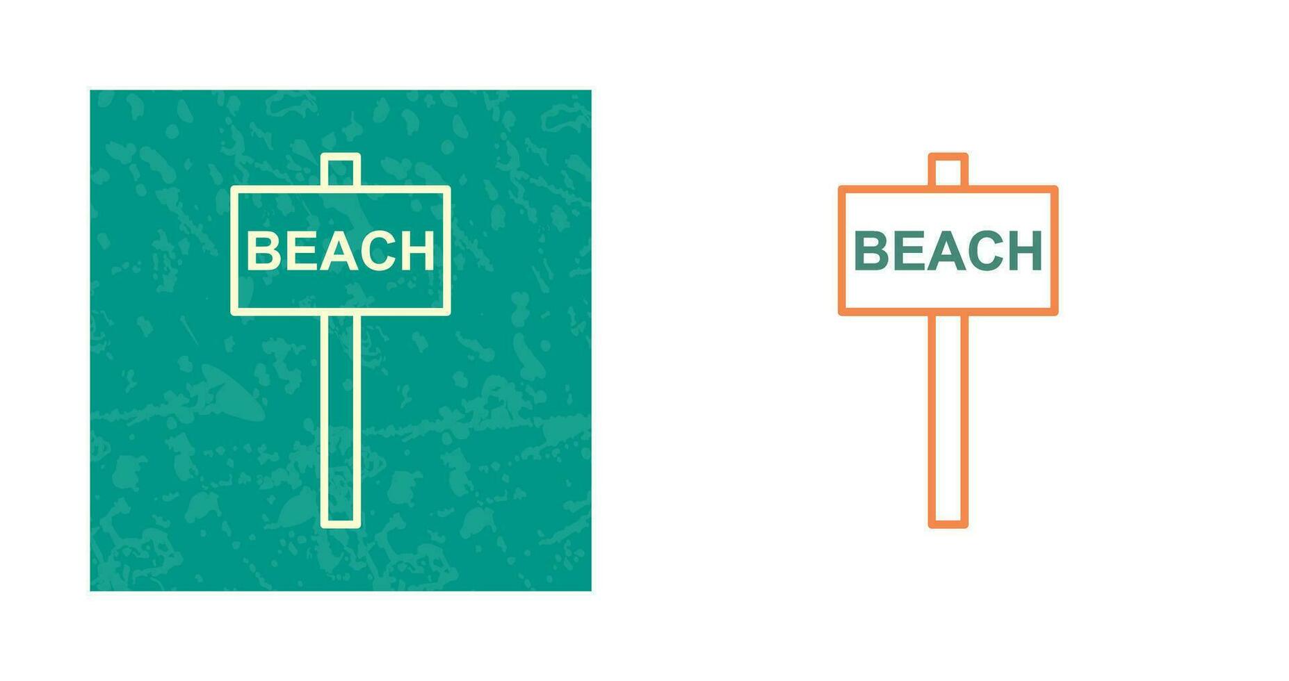 Beach Sign Vector Icon