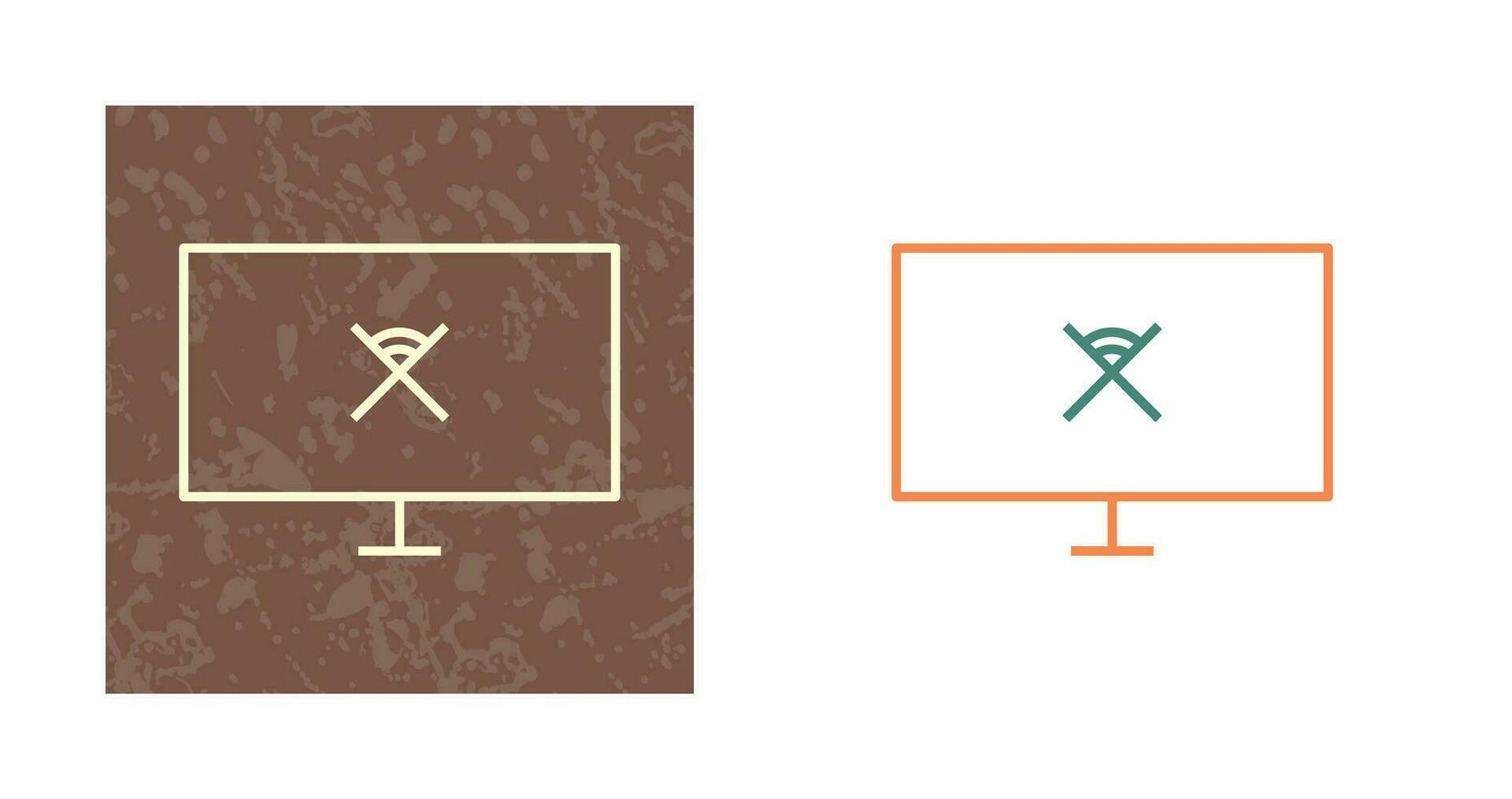 Unique Disconnected Network Vector Icon