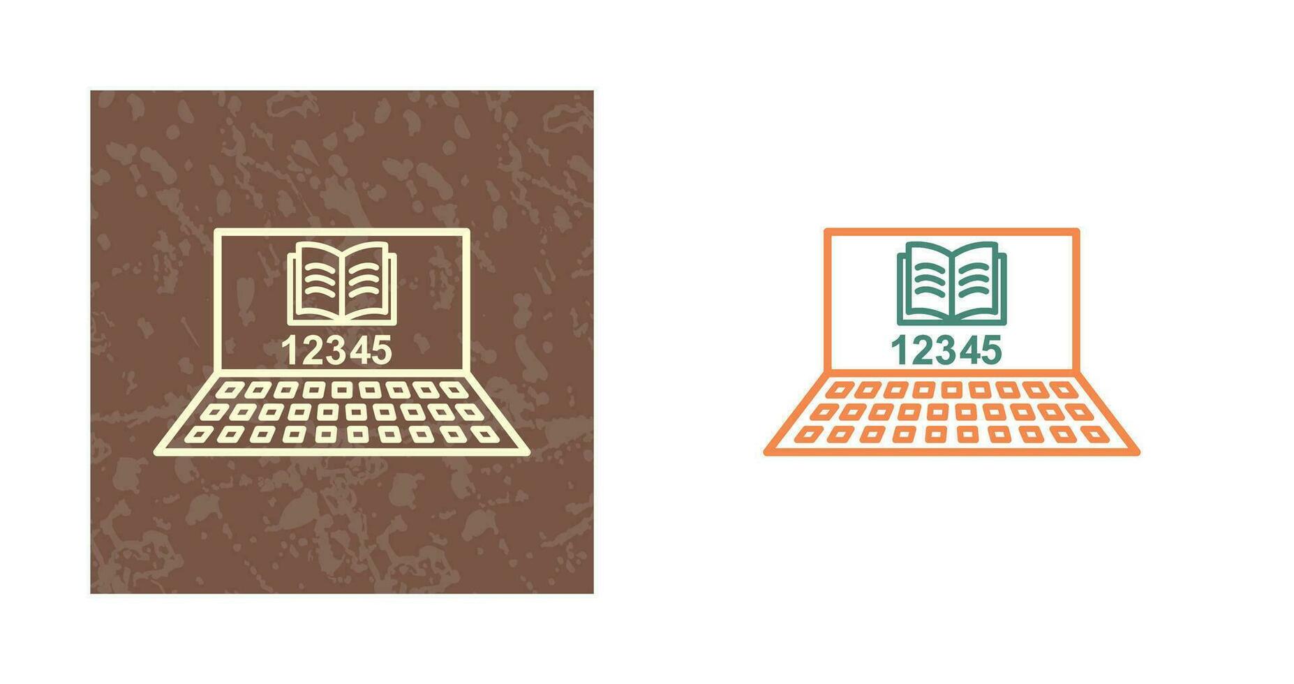 Unique Online Study Vector Icon