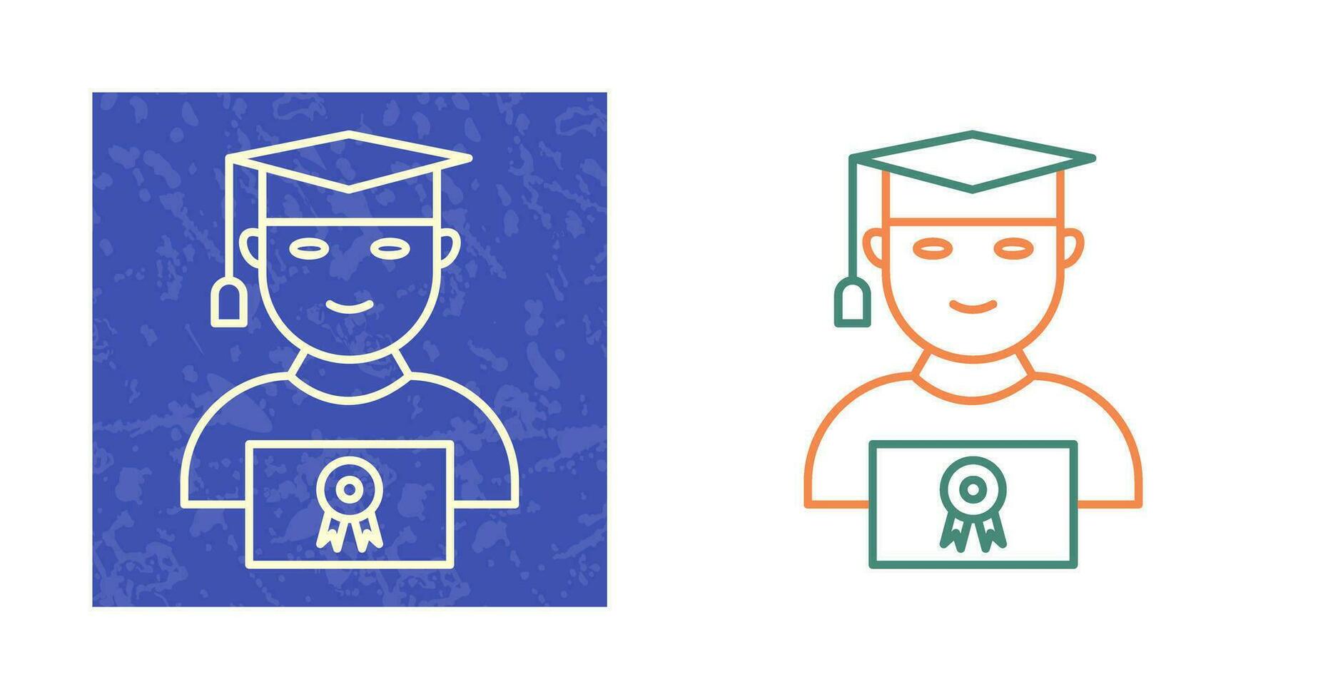 Unique Student Holding Degree Vector Icon