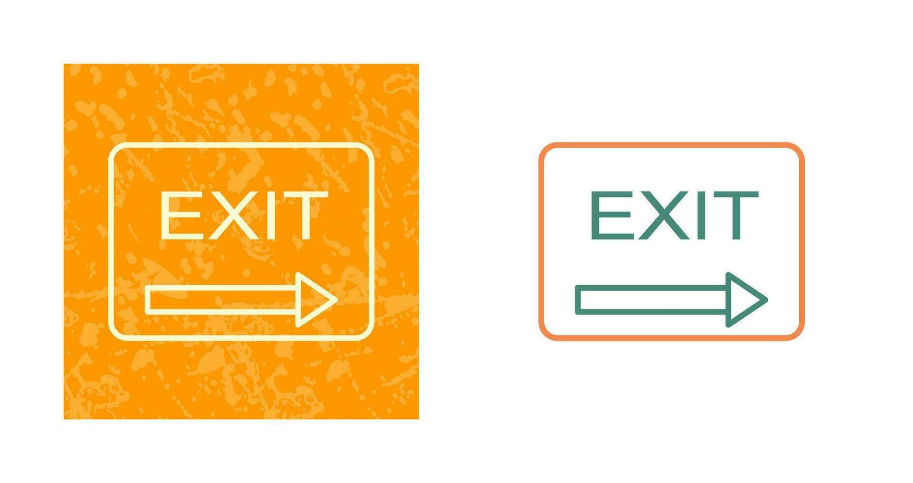 Unique Exit Vector Icon