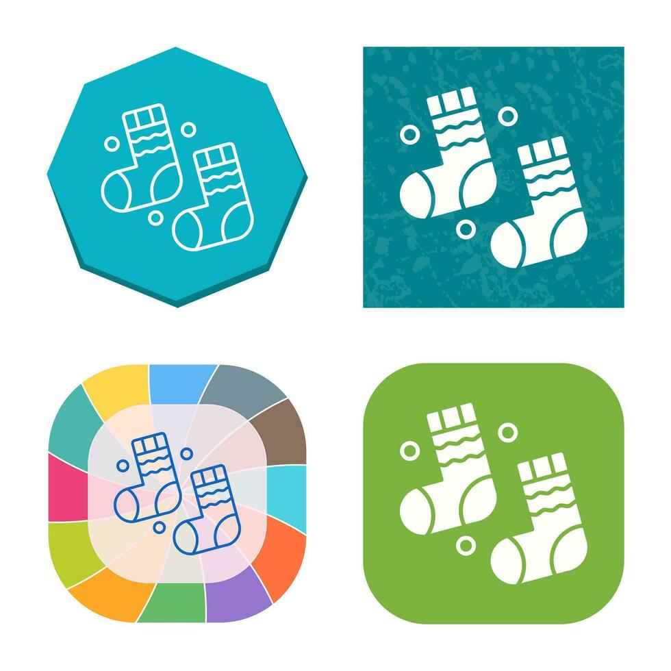 Winter Socks Vector Icon