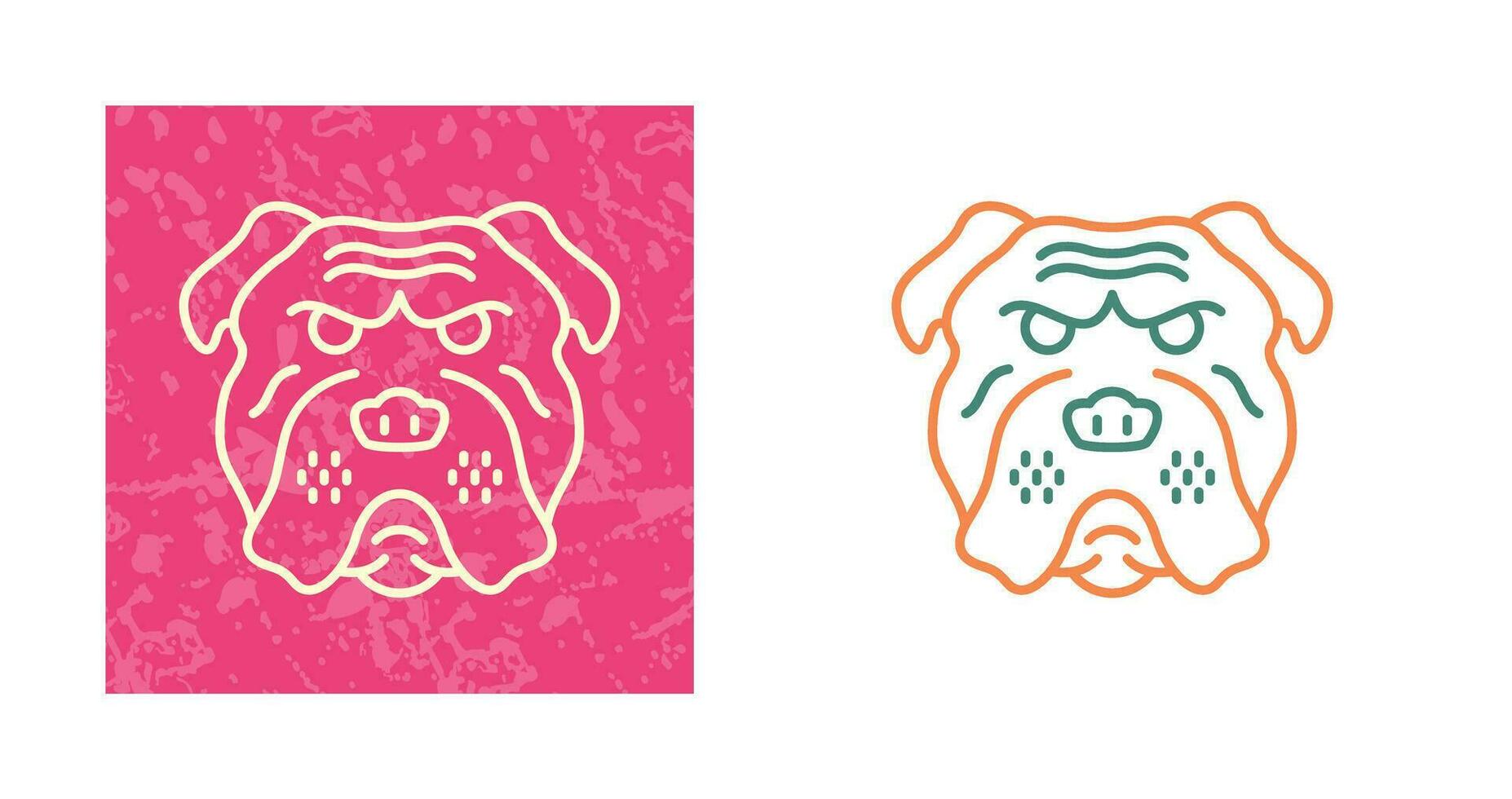 icono de vector de bulldog